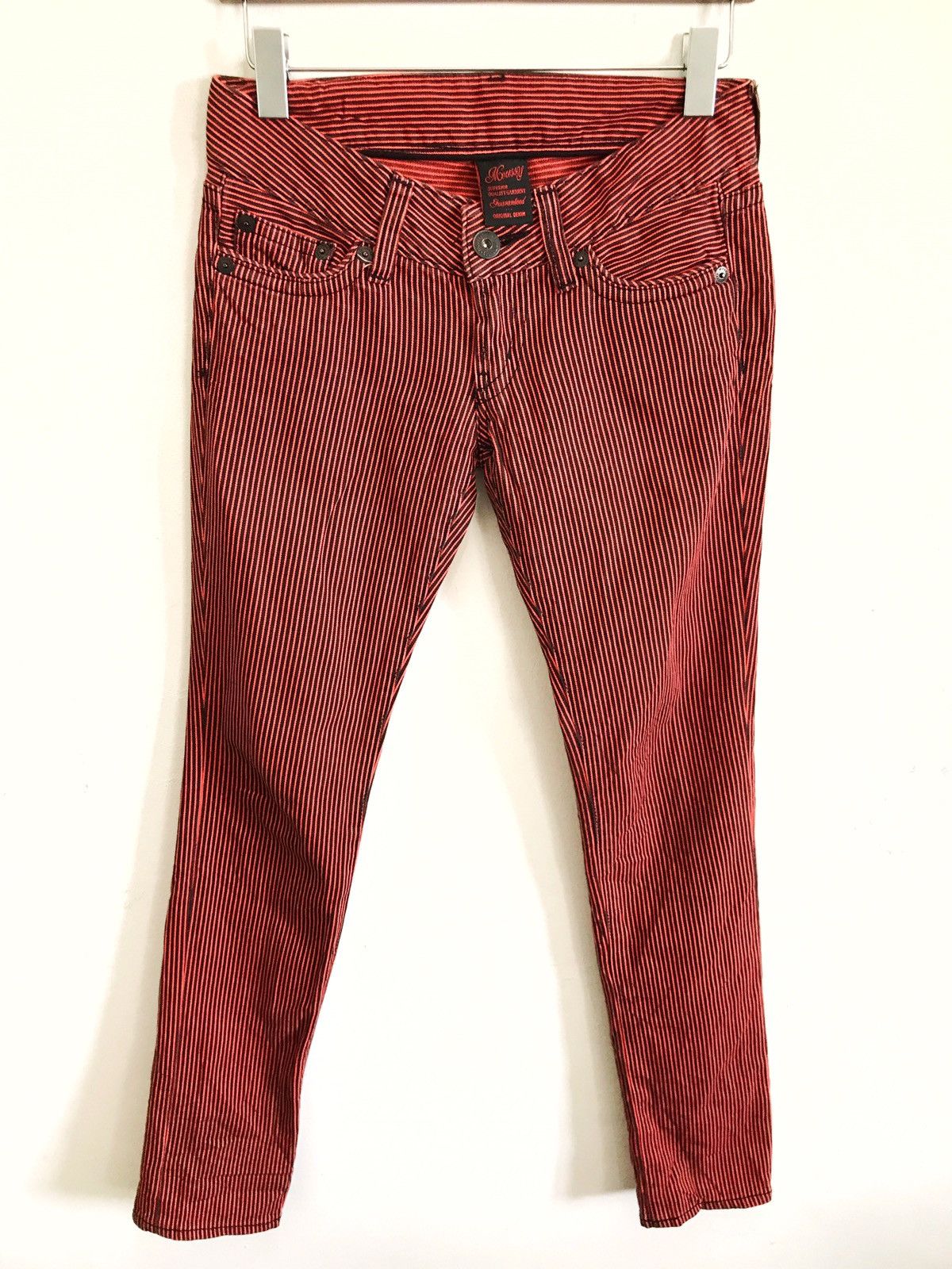 Japanese Brand Japanese Brand Moussy Stripes Skinny Jeans Size US 29 - 1 Thumbnail