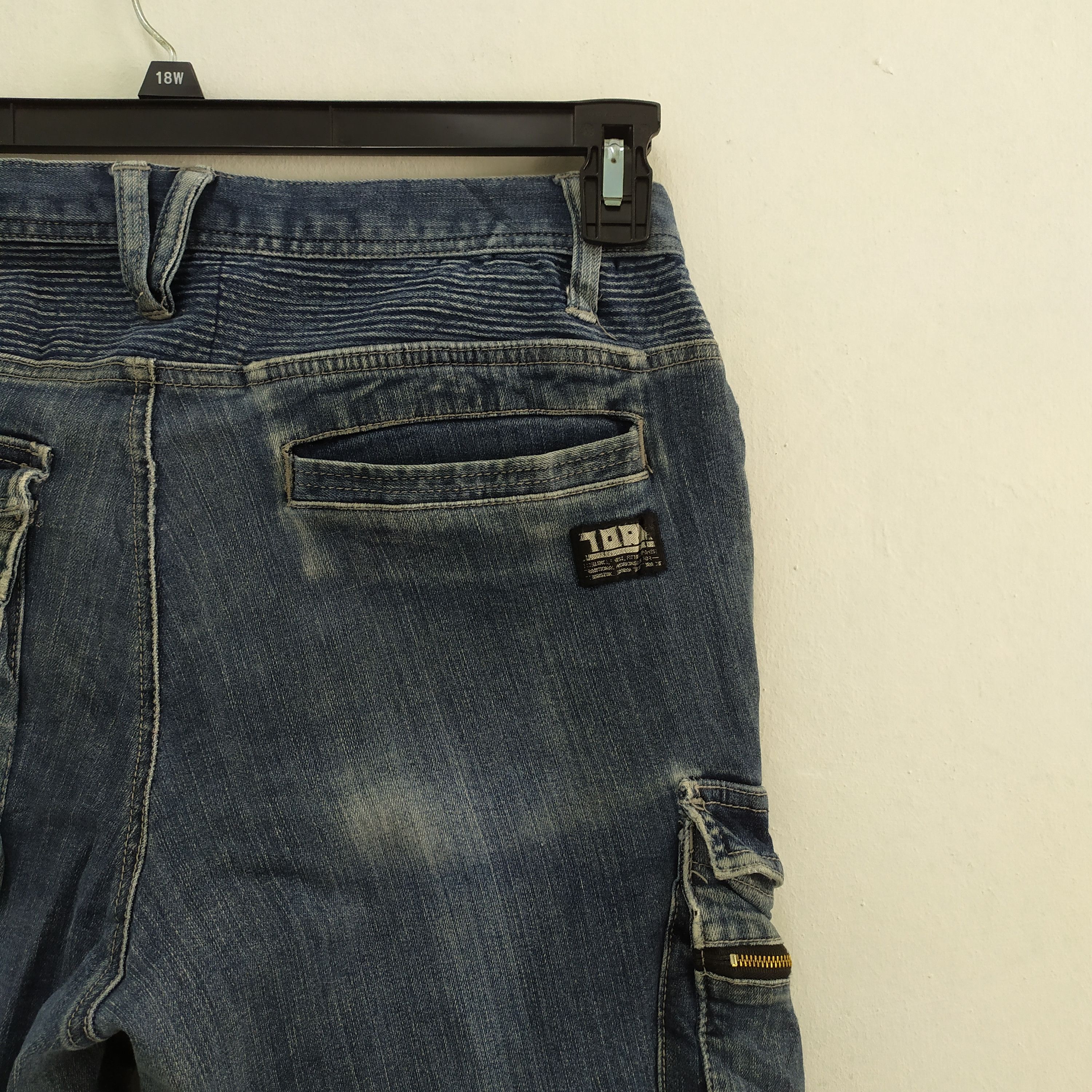 Japanese Brand TORA DISTRESSED FADED CARGO PANTS MULTIPOCKET TACTICAL Size US 32 / EU 48 - 11 Thumbnail