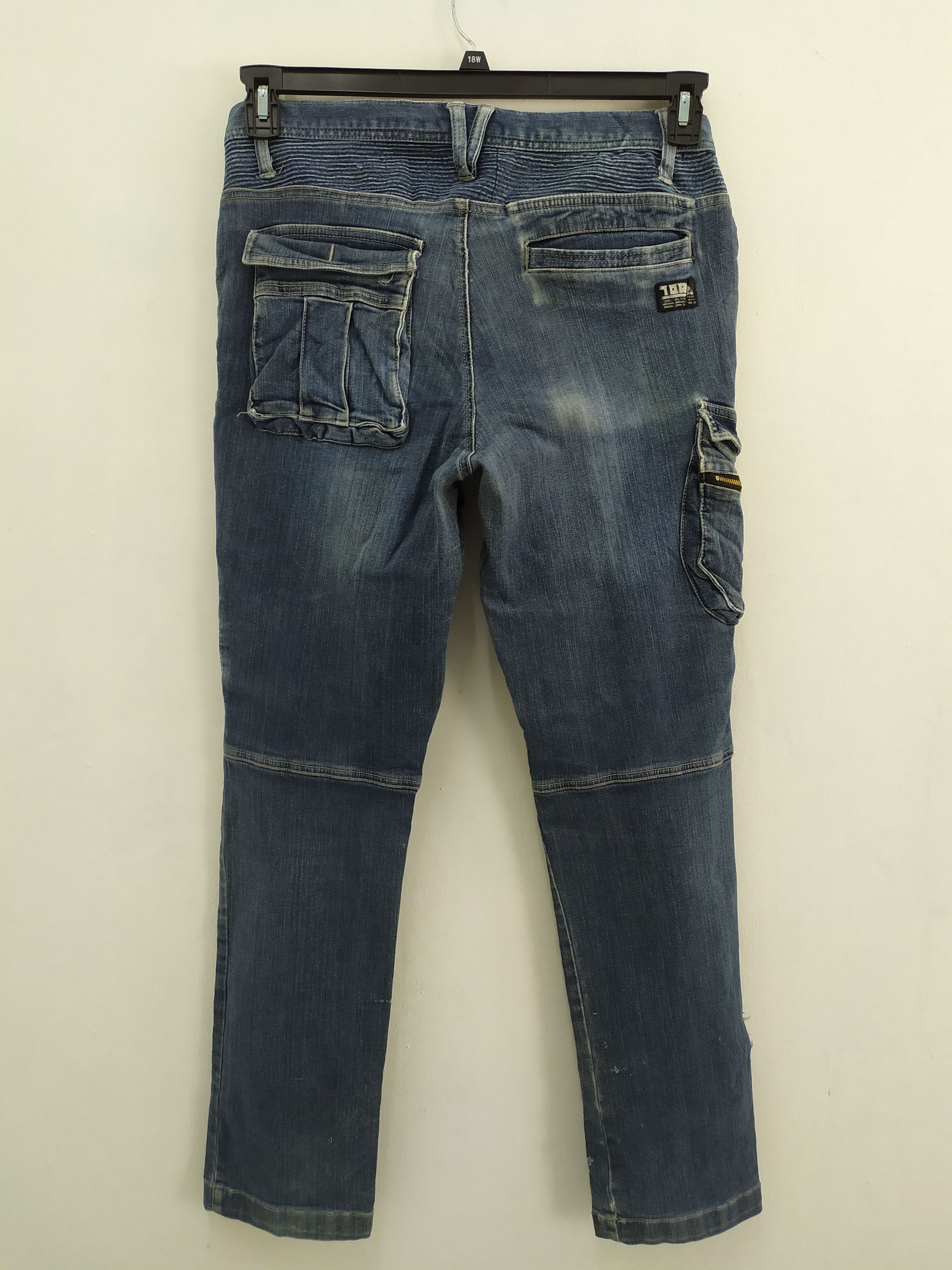 Japanese Brand TORA DISTRESSED FADED CARGO PANTS MULTIPOCKET TACTICAL Size US 32 / EU 48 - 14 Thumbnail