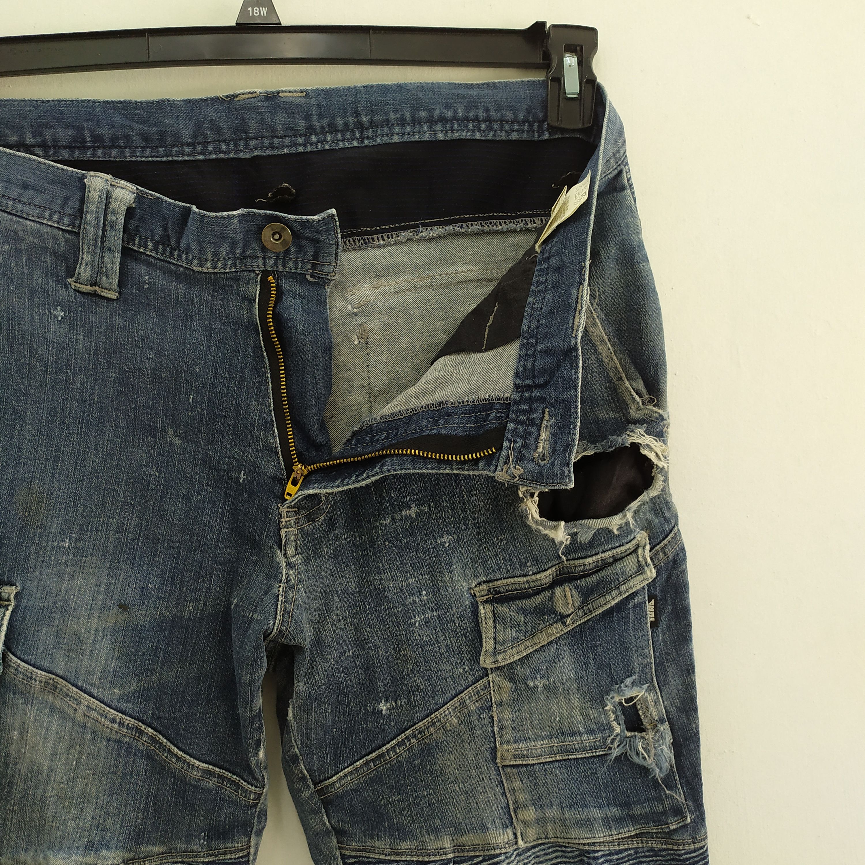 Japanese Brand TORA DISTRESSED FADED CARGO PANTS MULTIPOCKET TACTICAL Size US 32 / EU 48 - 6 Thumbnail