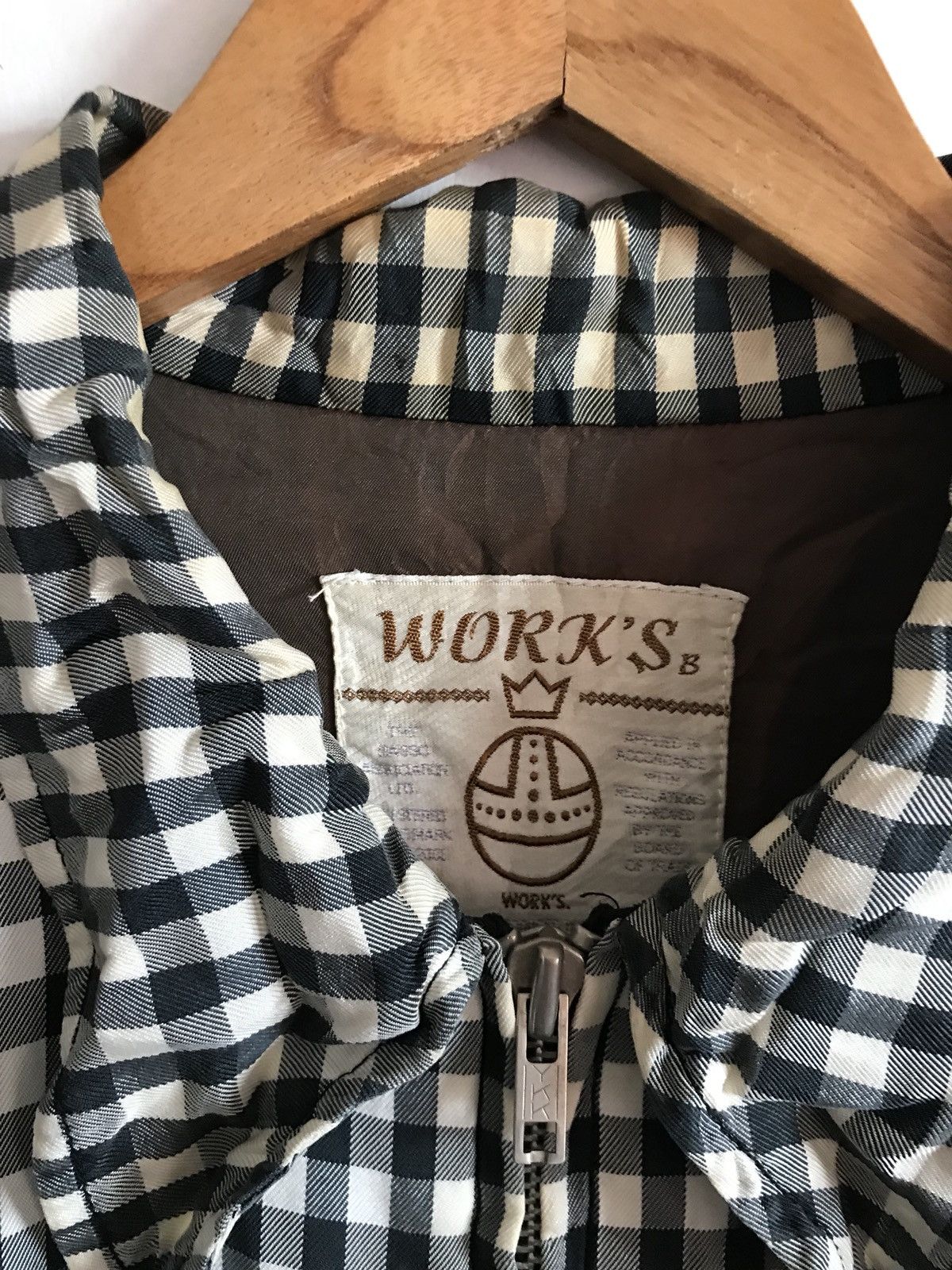 Japanese Brand × Other × Vintage Vintage Japanese Brand Works Checked Zipper Jacket Size US XL / EU 56 / 4 - 14 Thumbnail