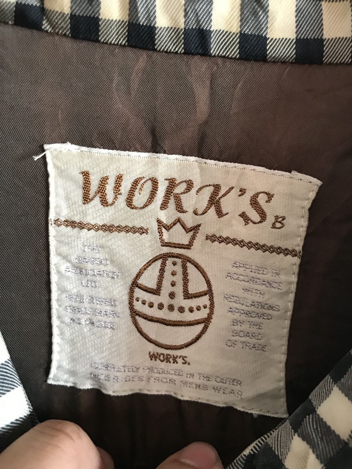 Japanese Brand × Other × Vintage Vintage Japanese Brand Works Checked Zipper Jacket Size US XL / EU 56 / 4 - 15 Thumbnail