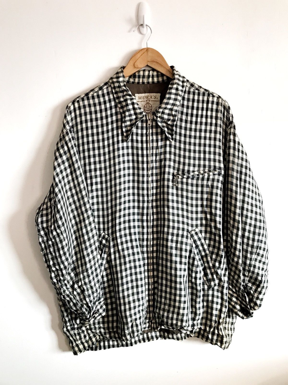 Japanese Brand × Other × Vintage Vintage Japanese Brand Works Checked Zipper Jacket Size US XL / EU 56 / 4 - 1 Thumbnail
