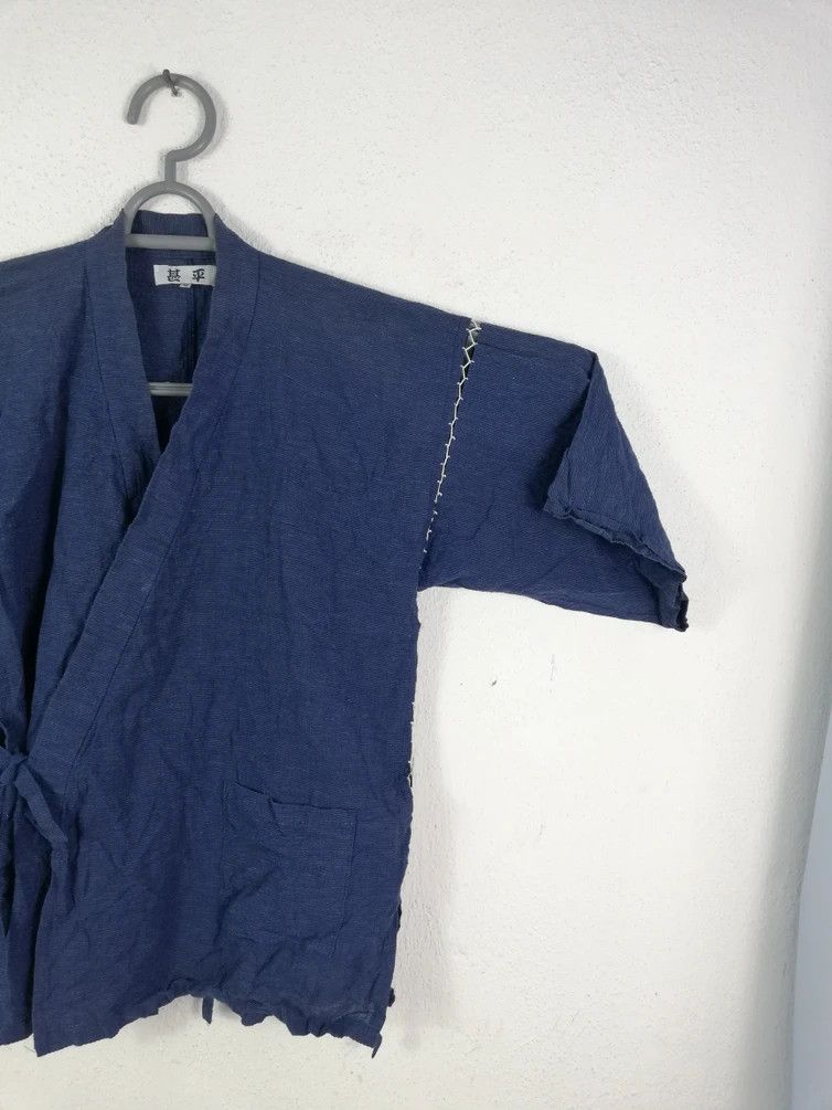 Japanese Brand Vintage Japanese Traditional Indigo Short Kimono Size US M / EU 48-50 / 2 - 4 Thumbnail