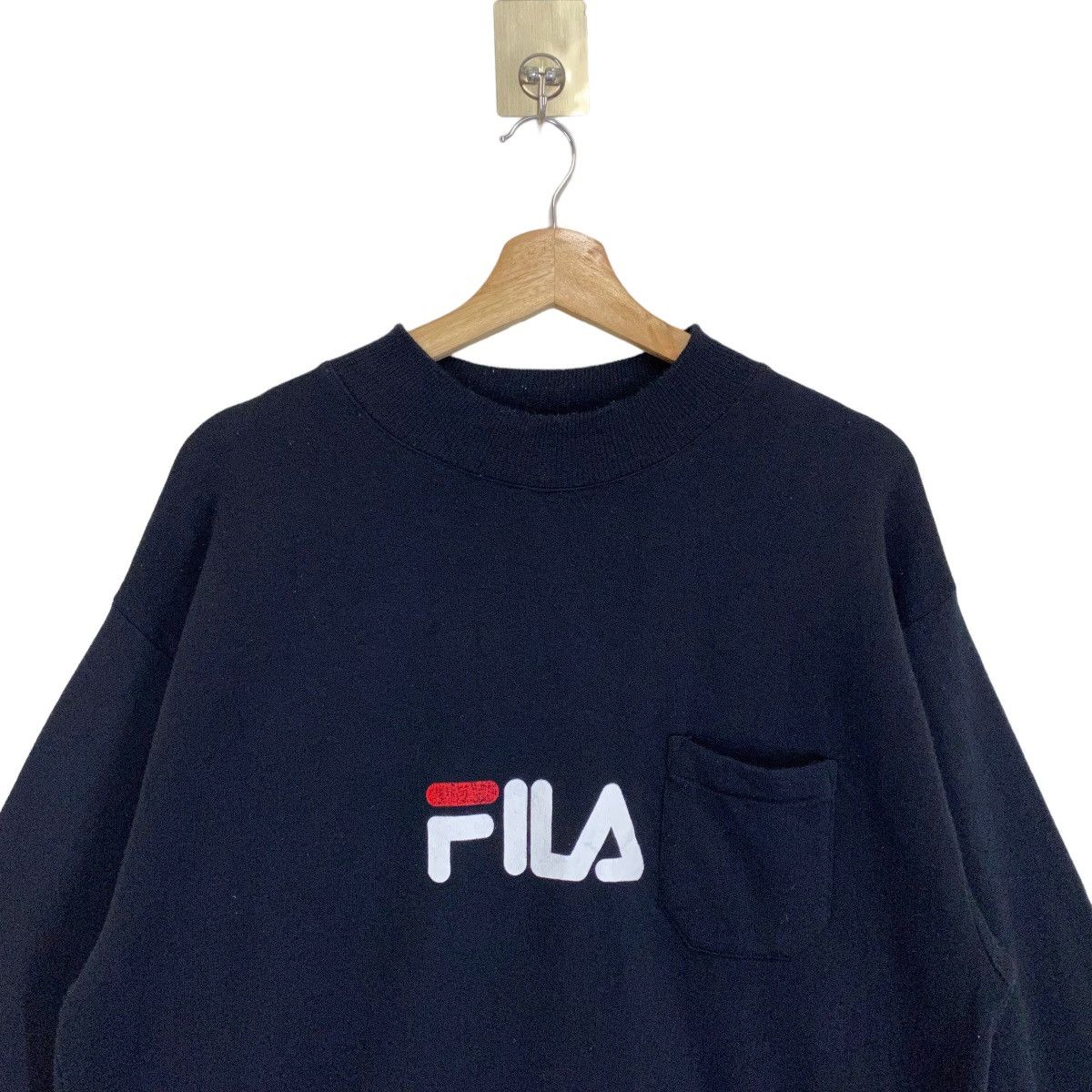 Fila × Vintage Vintage 90s Fila Big Logo Crewneck Sweatshirt Size L Size US L / EU 52-54 / 3 - 4 Thumbnail