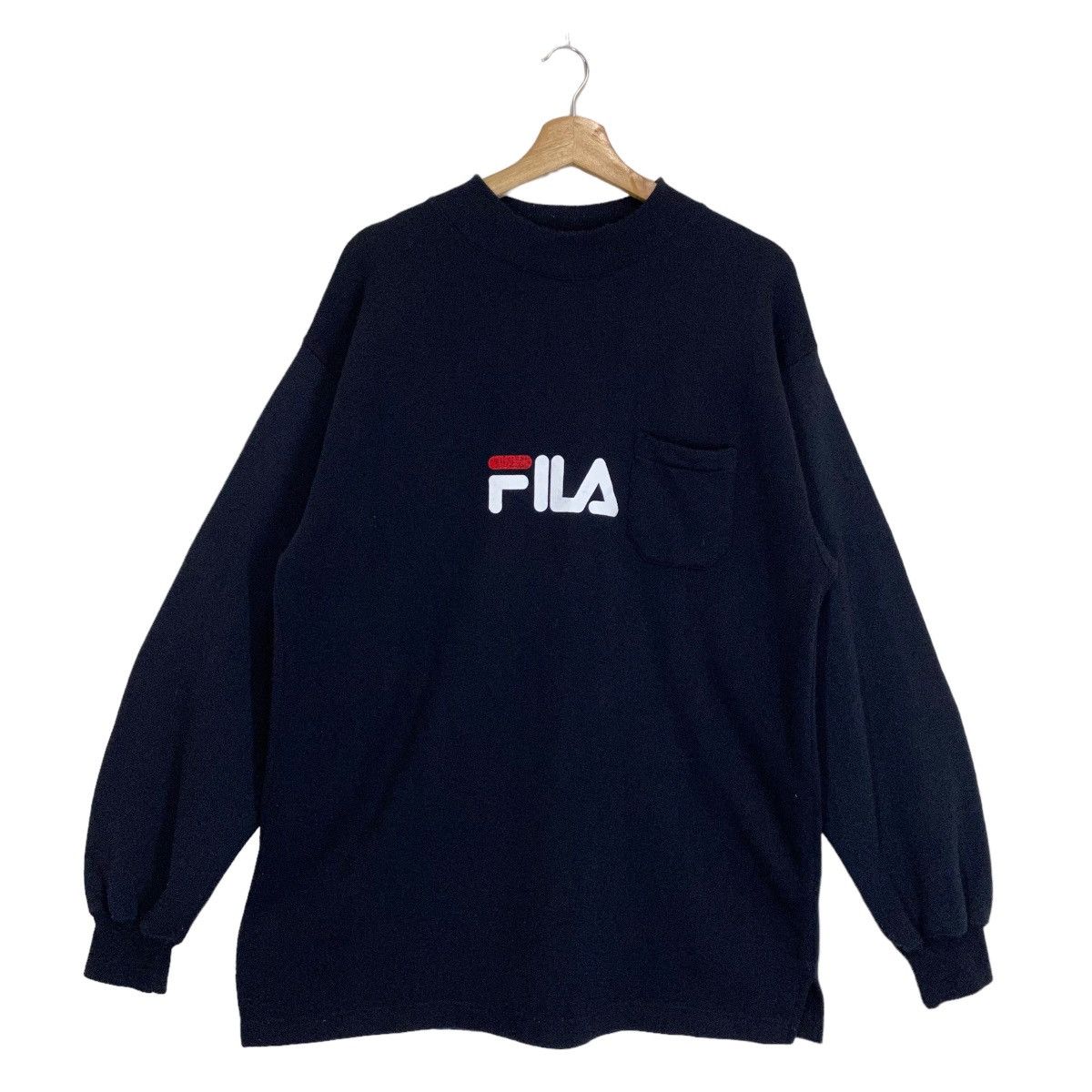 Fila × Vintage Vintage 90s Fila Big Logo Crewneck Sweatshirt Size L Size US L / EU 52-54 / 3 - 1 Thumbnail