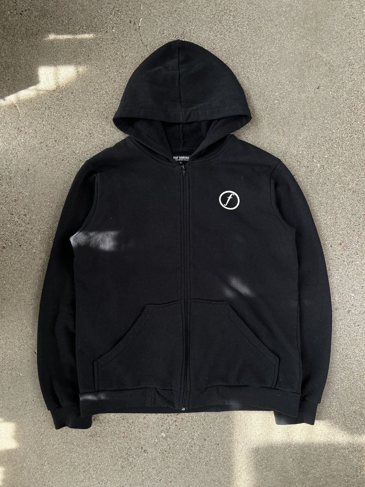 image of Raf Simons Aw03 Factory Records Hoodie in Black, Men's (Size Medium)