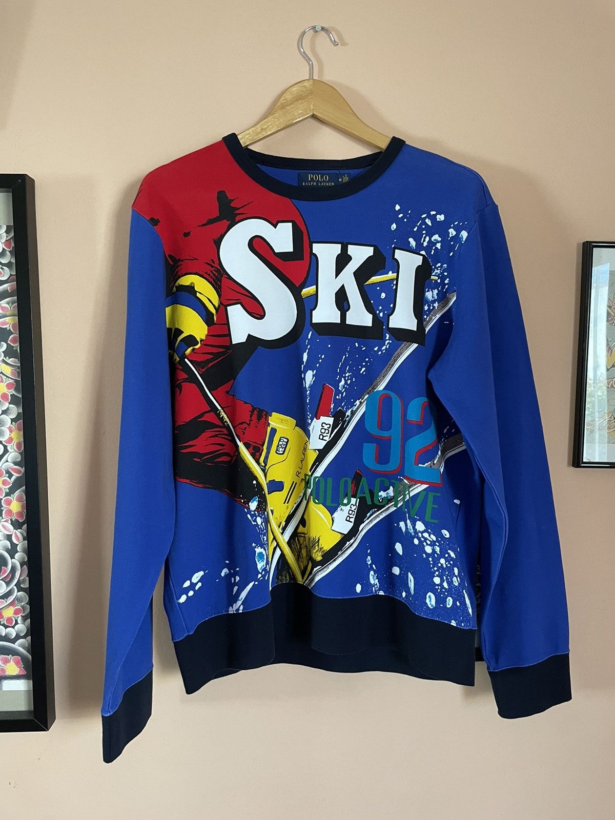image of Polo Ralph Laurent Snow Beach Sky Resort Crewneck Sweatshirt, Men's (Size Medium)