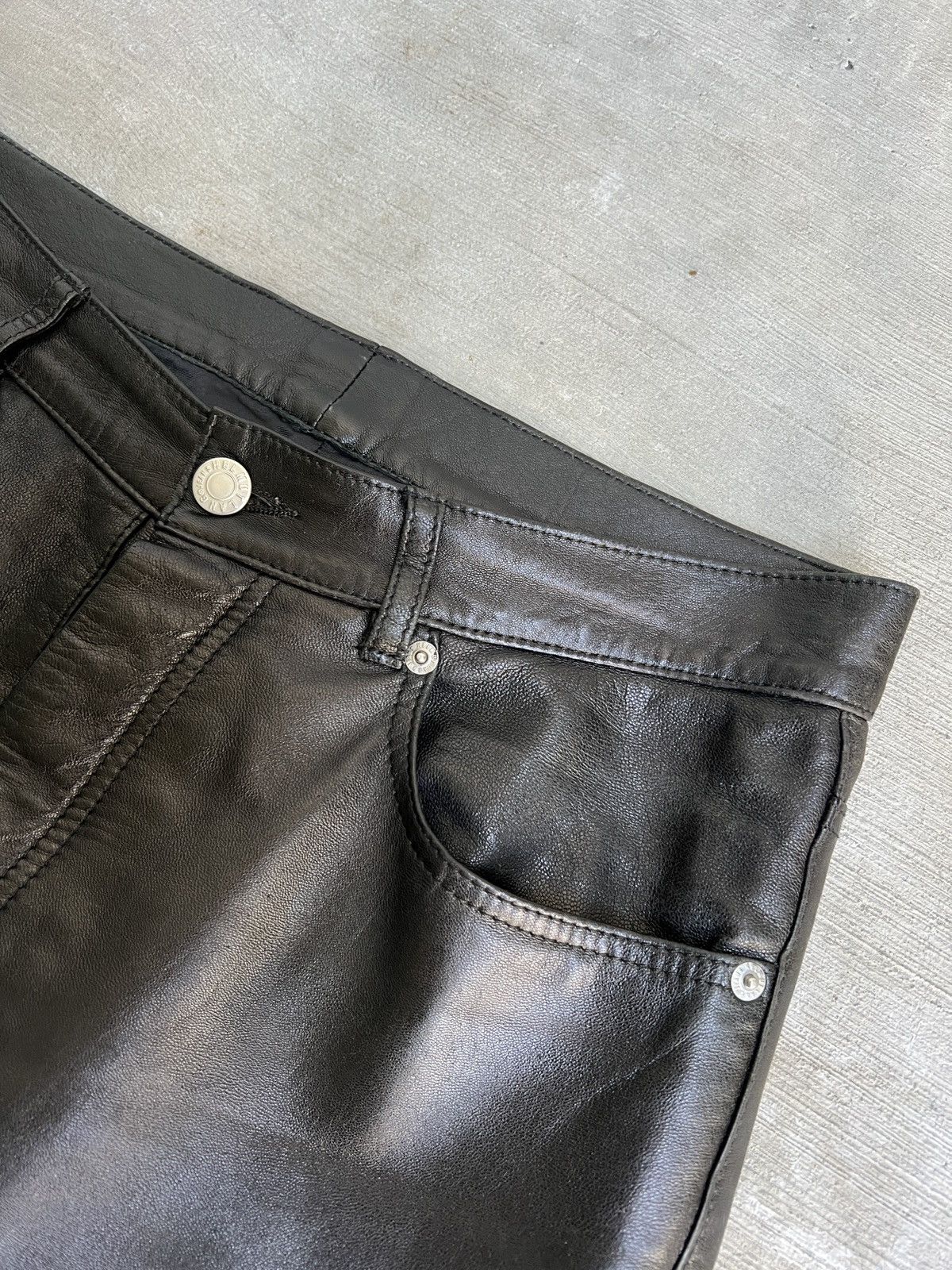 Helmut Lang 1998 Leather Classic Cut Pants Size US 31 - 4 Thumbnail