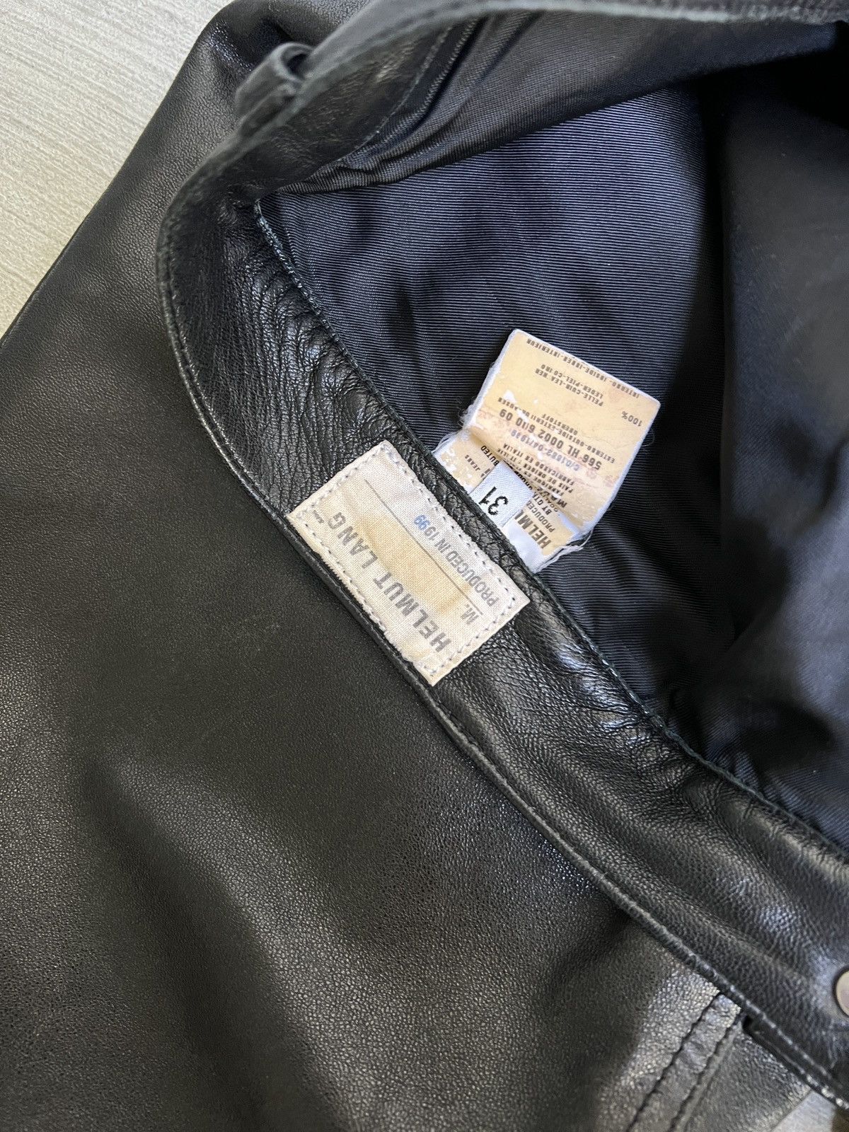 Helmut Lang 1998 Leather Classic Cut Pants Size US 31 - 5 Thumbnail