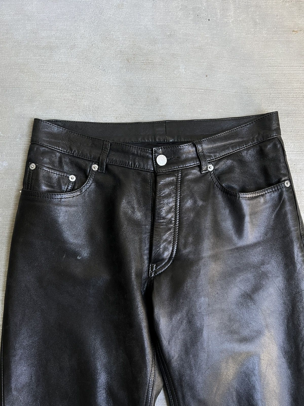 Helmut Lang 1998 Leather Classic Cut Pants Size US 31 - 3 Thumbnail