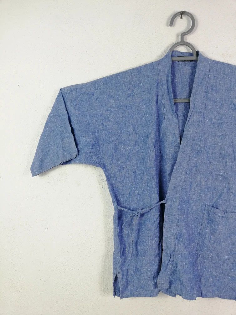 Japanese Brand Vintage Japanese Traditional Indigo Short Kimono Size US L / EU 52-54 / 3 - 4 Thumbnail