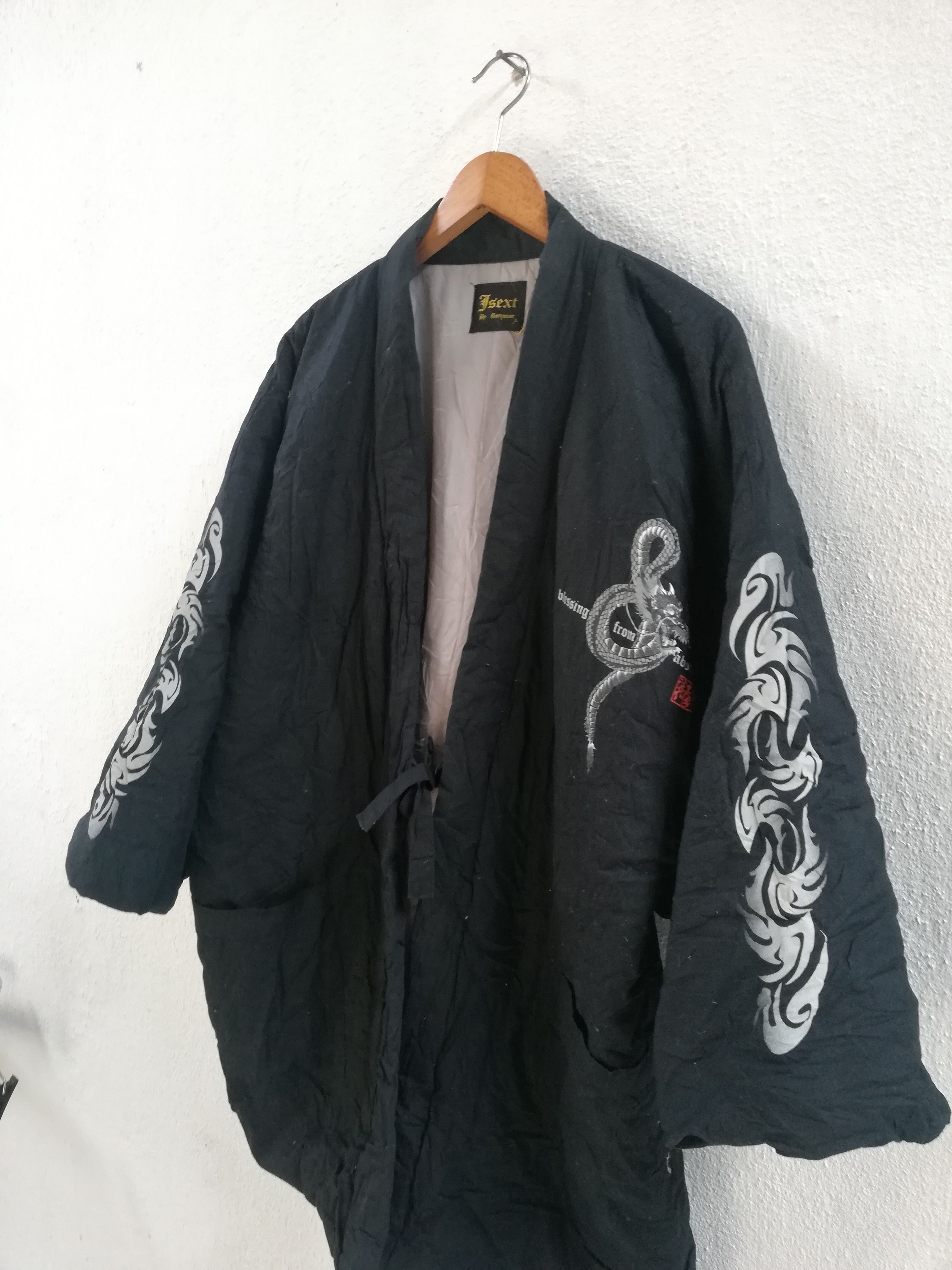 Japanese Brand Vintage Kimono Japan Dragon Black Large Size US L / EU 52-54 / 3 - 6 Thumbnail