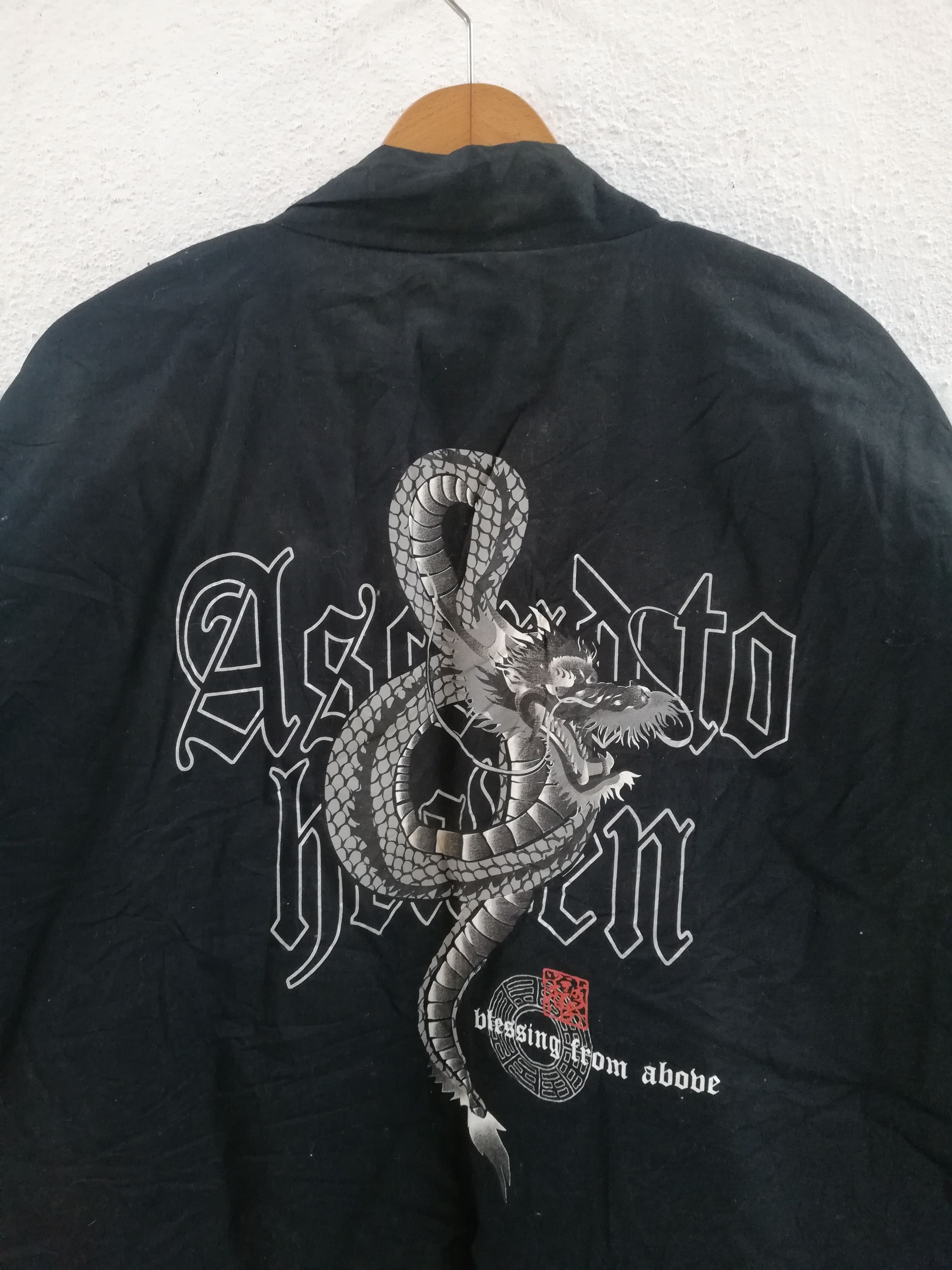 Japanese Brand Vintage Kimono Japan Dragon Black Large Size US L / EU 52-54 / 3 - 3 Thumbnail