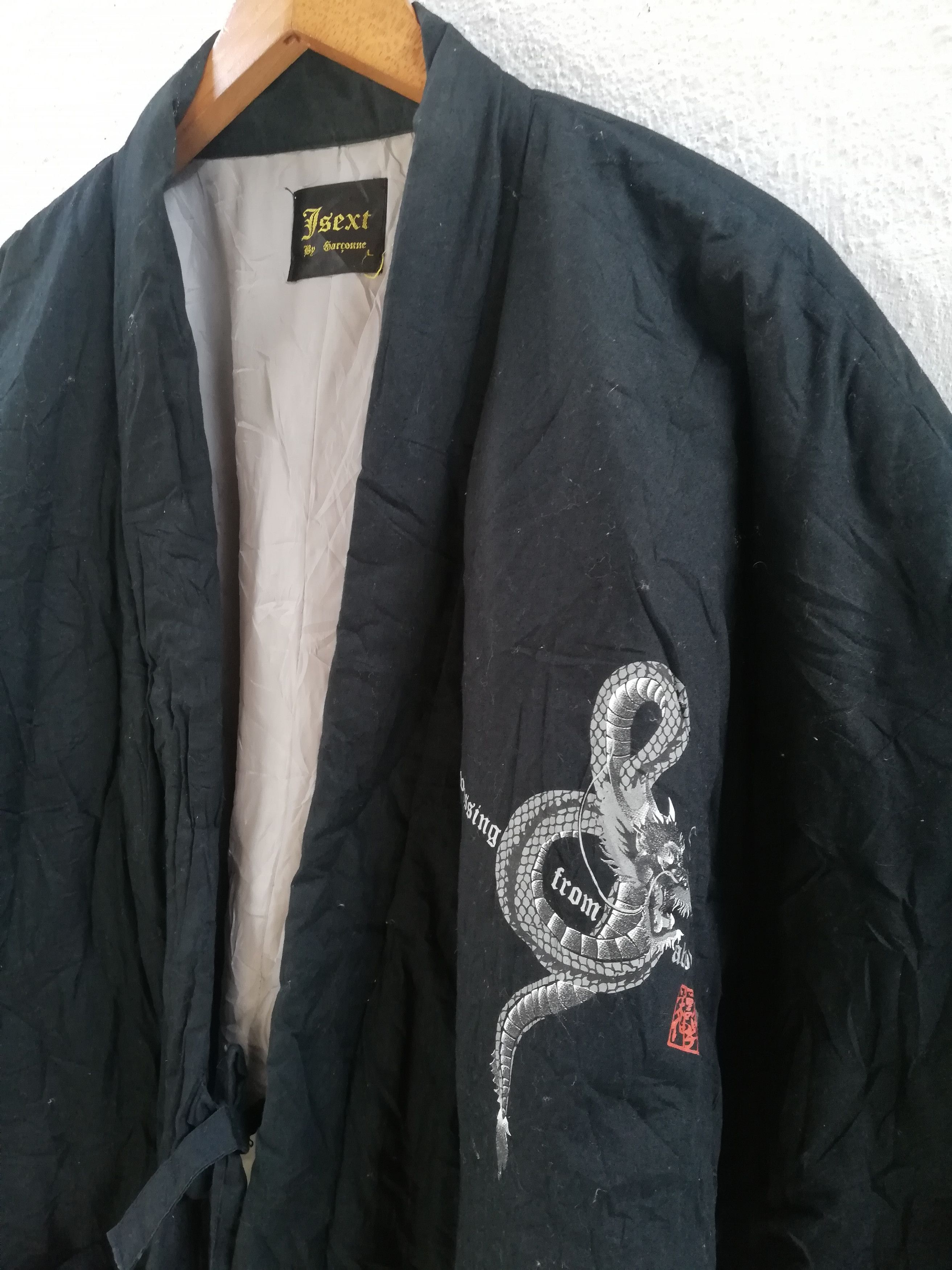 Japanese Brand Vintage Kimono Japan Dragon Black Large Size US L / EU 52-54 / 3 - 4 Thumbnail