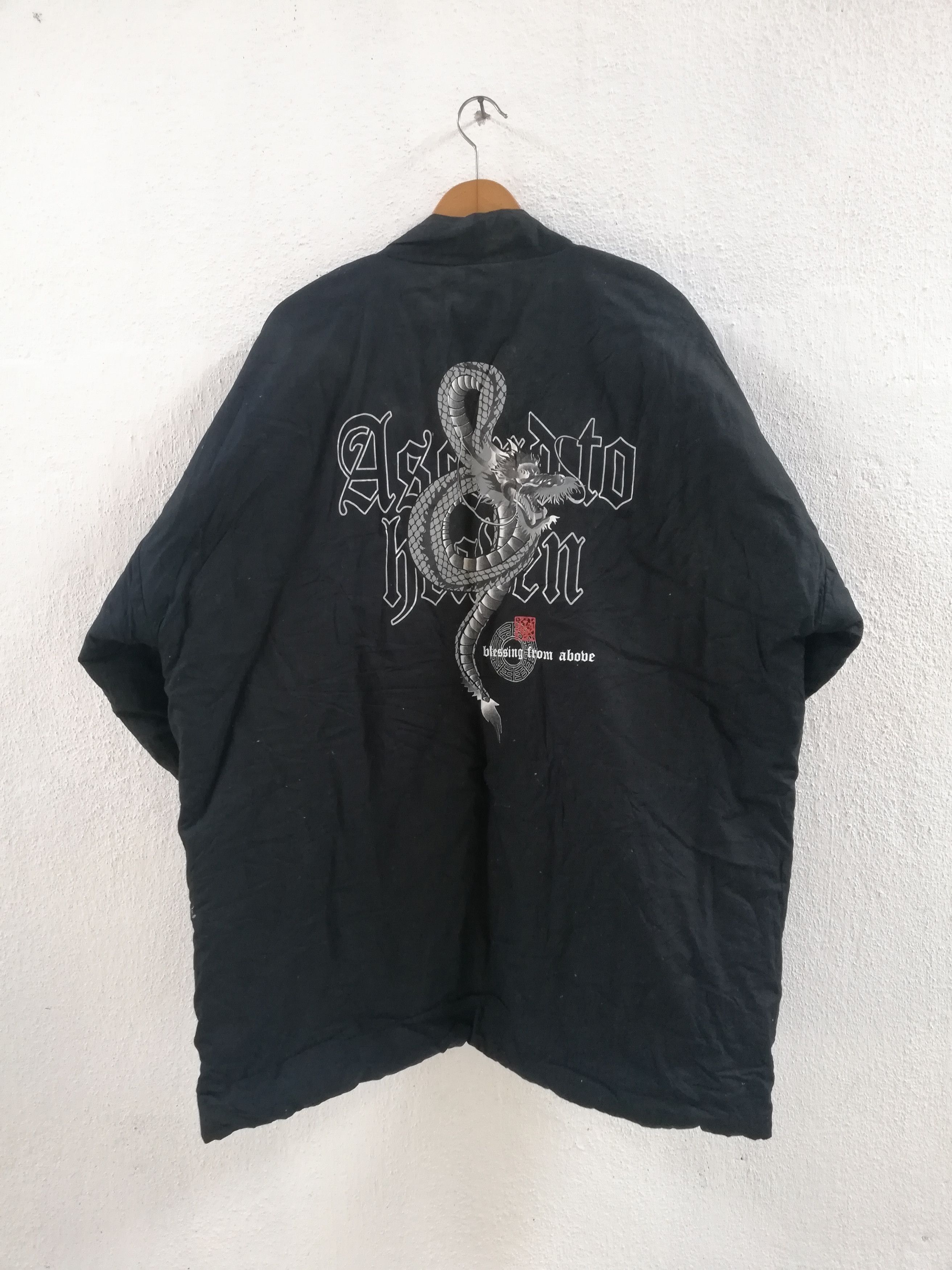 Japanese Brand Vintage Kimono Japan Dragon Black Large Size US L / EU 52-54 / 3 - 1 Thumbnail