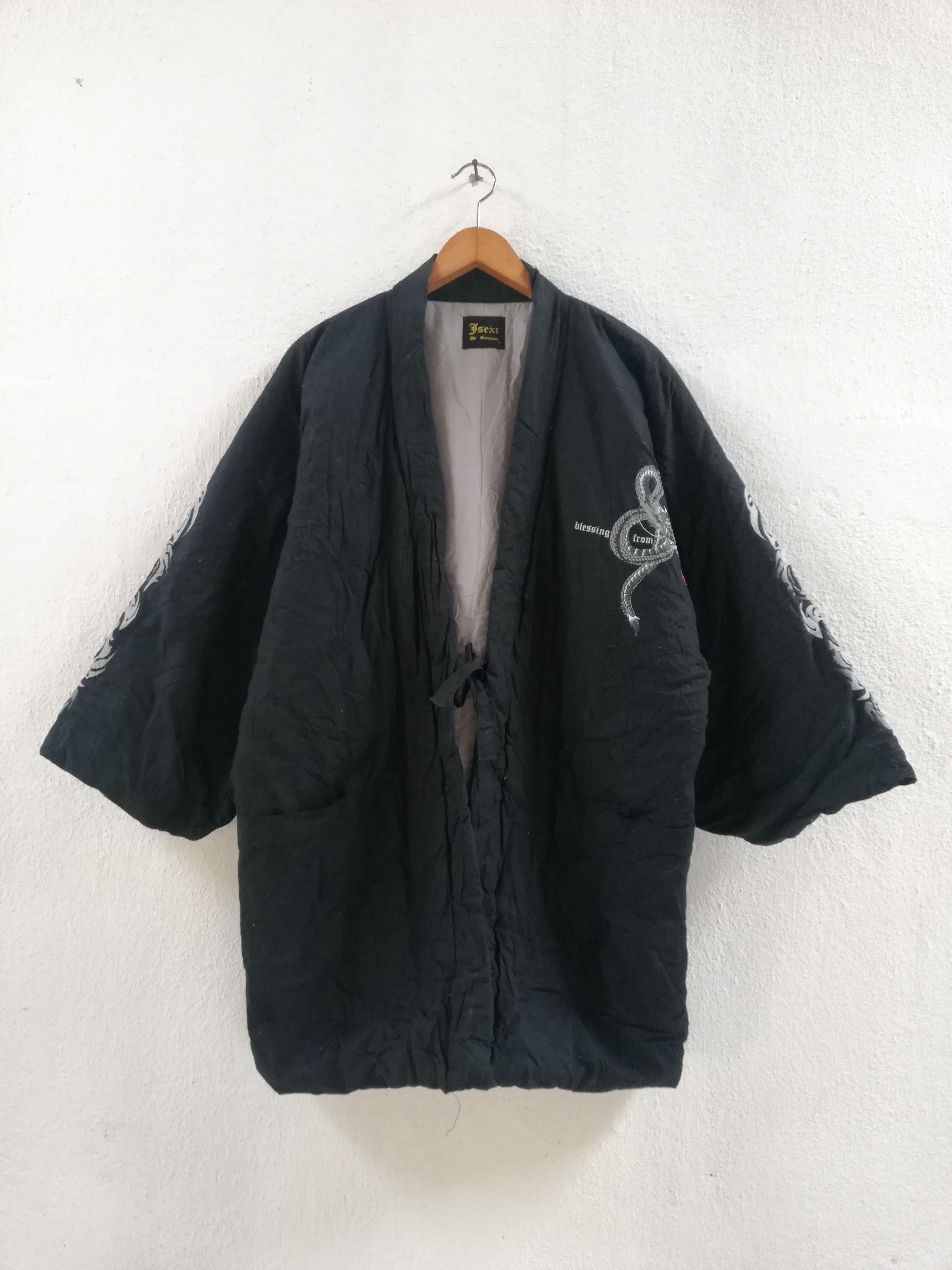Japanese Brand Vintage Kimono Japan Dragon Black Large Size US L / EU 52-54 / 3 - 2 Thumbnail