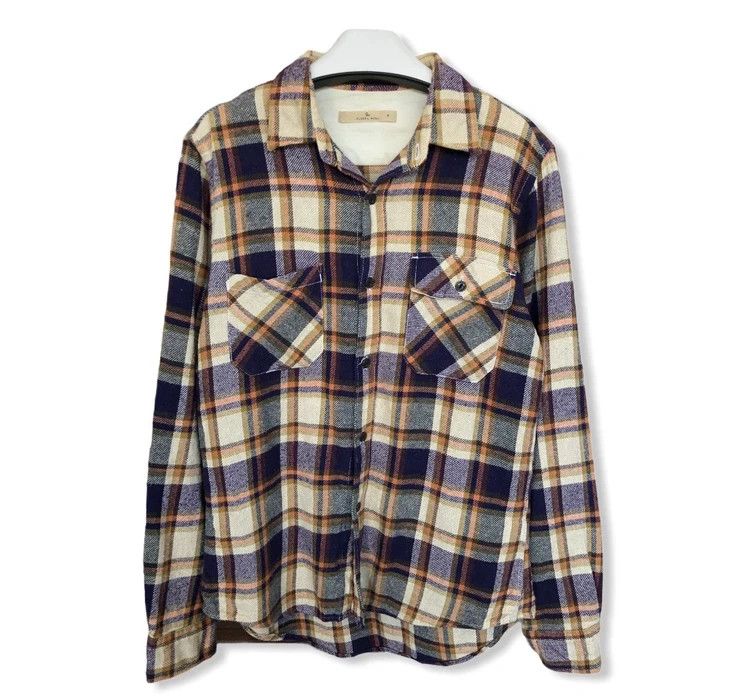 image of Globalwork Plaid Tartan Flannel Shirt, Men's (Size Medium)