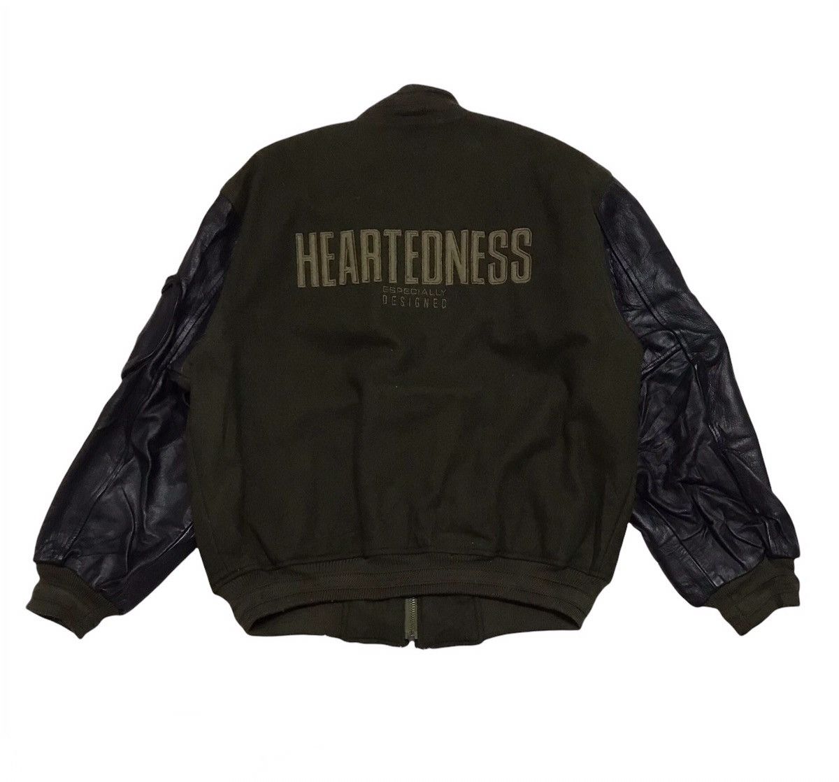 Human With Attitude Vtg Heartedness Attitude Style Wool Leather Varsity Size US M / EU 48-50 / 2 - 1 Thumbnail