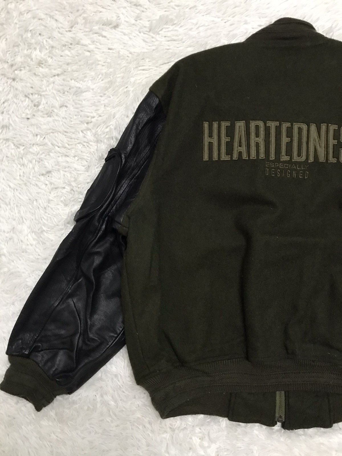 Human With Attitude Vtg Heartedness Attitude Style Wool Leather Varsity Size US M / EU 48-50 / 2 - 5 Thumbnail