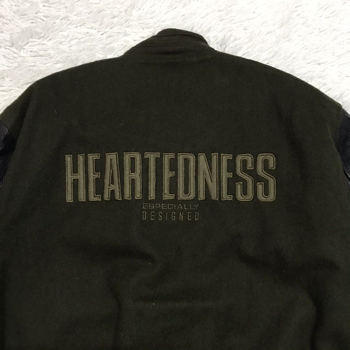 Human With Attitude Vtg Heartedness Attitude Style Wool Leather Varsity Size US M / EU 48-50 / 2 - 7 Thumbnail