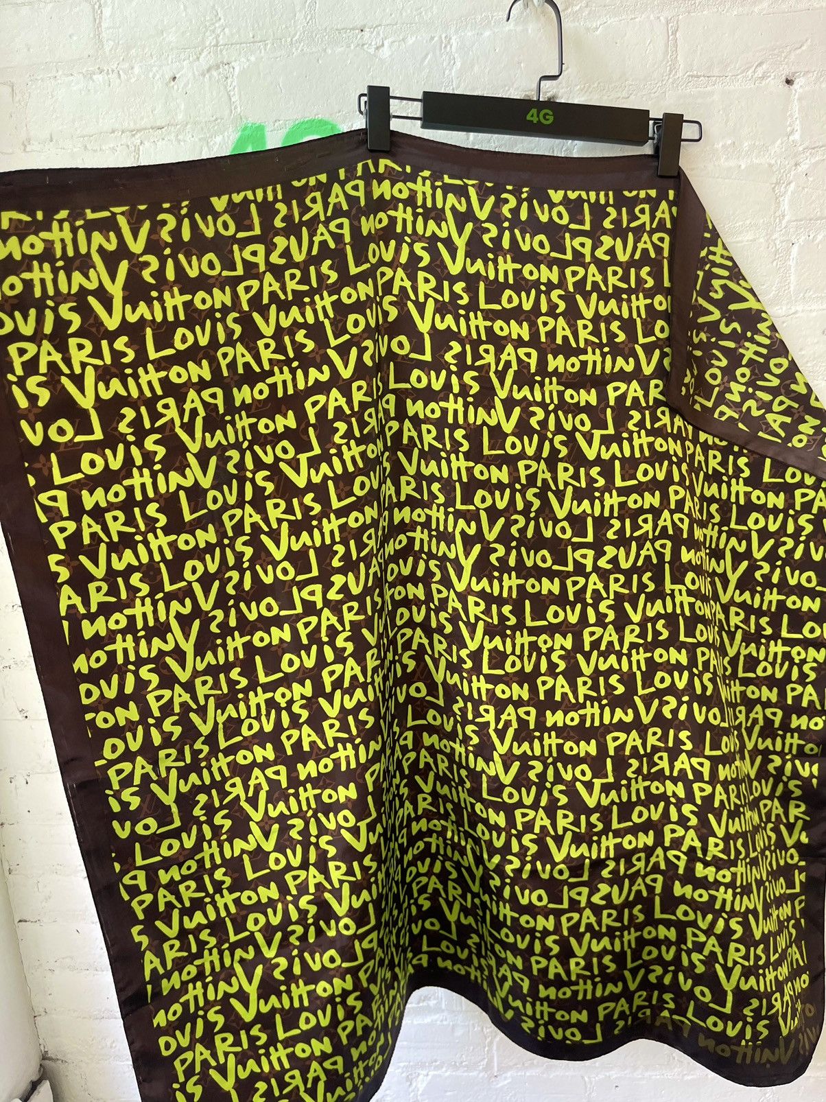 Louis Vuitton Limited Edition Green Graffiti Stephen Sprouse Square Bandana  Scarf - Yoogi's Closet