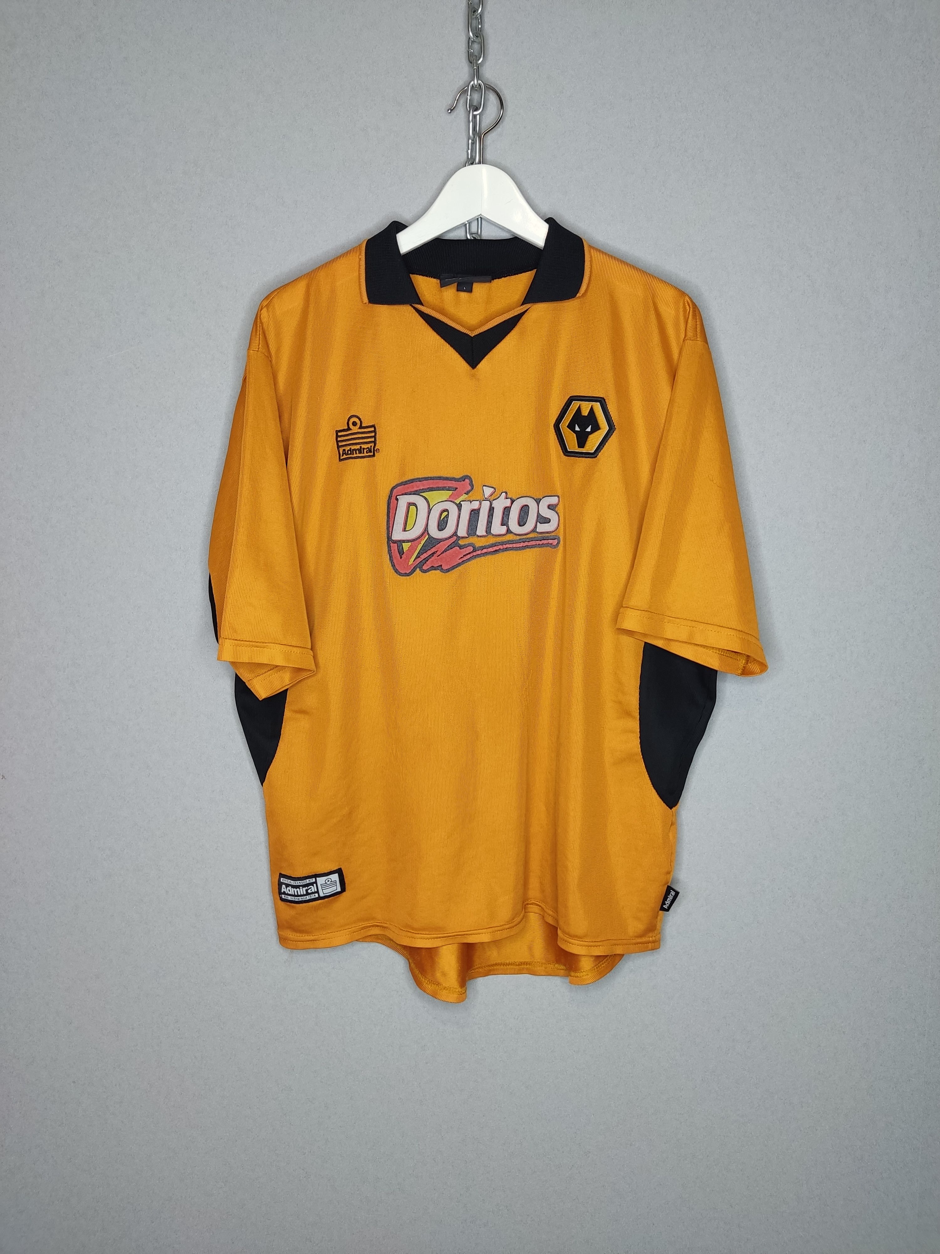 Pre-owned Soccer Jersey X Vintage Admiral Wolves Home Football Shirt 2002/04 Vintage Jersey In Orange