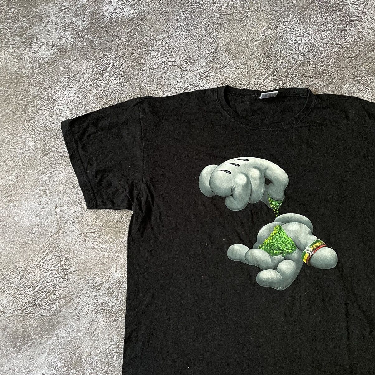 Vintage Vintage Y2K Graphic Tee Weed Smoke Print Faded Black Goth XL Size US XL / EU 56 / 4 - 4 Thumbnail