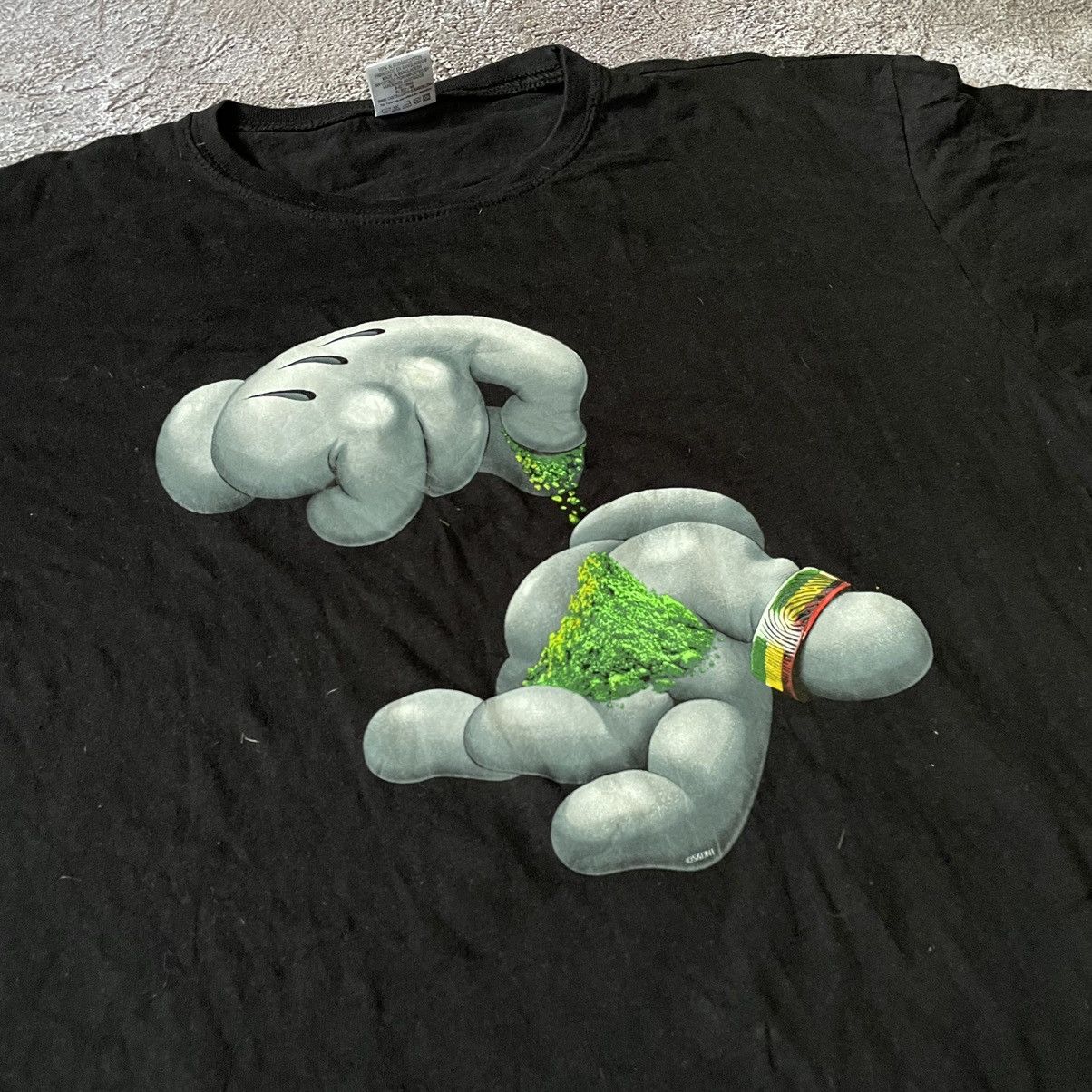 Vintage Vintage Y2K Graphic Tee Weed Smoke Print Faded Black Goth XL Size US XL / EU 56 / 4 - 6 Thumbnail