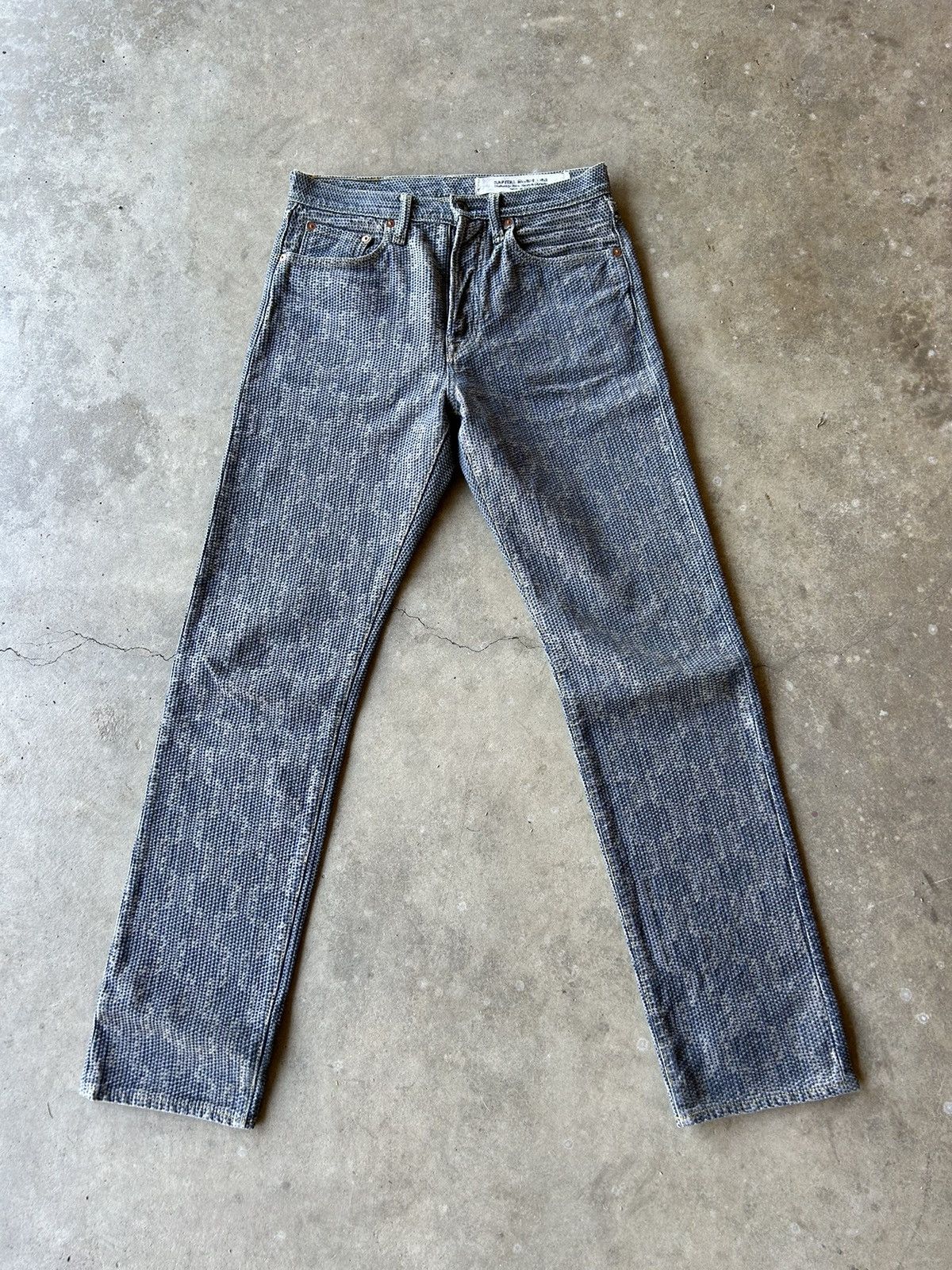 Image of Kapital Century Denim Stone N7S Pants Sashiko in Grey, Men's (Size 30)