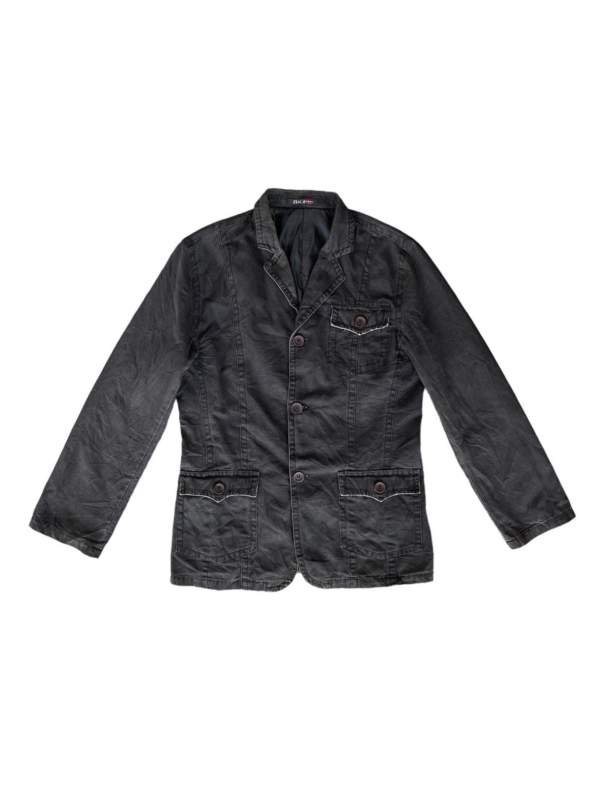 Japanese Brand Japanese Brand Grunge Style Grey Washed Frayed Chore Jacket Size US M / EU 48-50 / 2 - 1 Thumbnail
