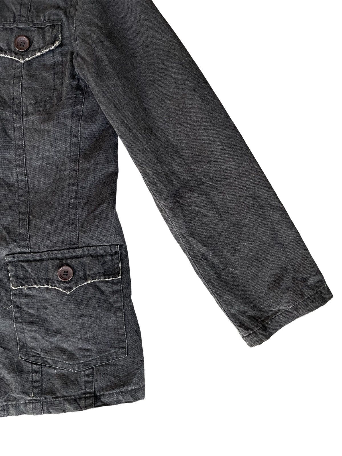 Japanese Brand Japanese Brand Grunge Style Grey Washed Frayed Chore Jacket Size US M / EU 48-50 / 2 - 6 Thumbnail