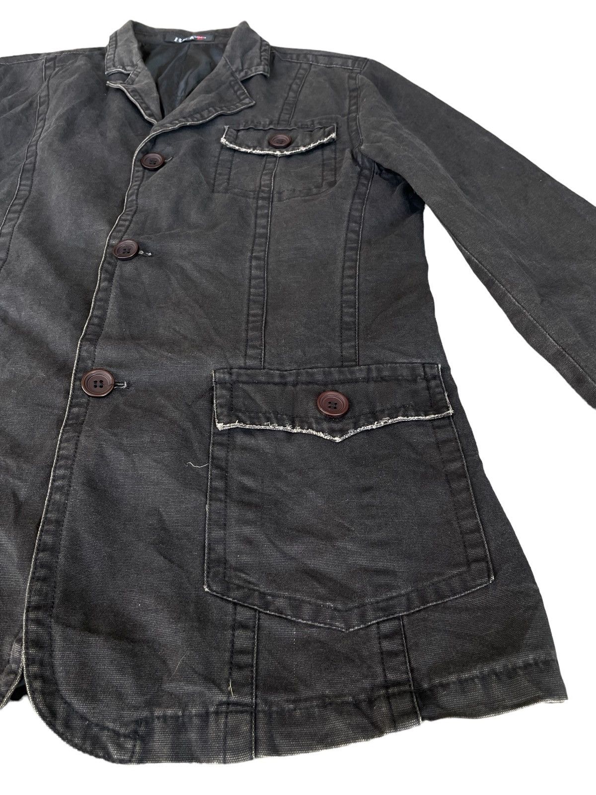 Japanese Brand Japanese Brand Grunge Style Grey Washed Frayed Chore Jacket Size US M / EU 48-50 / 2 - 8 Thumbnail