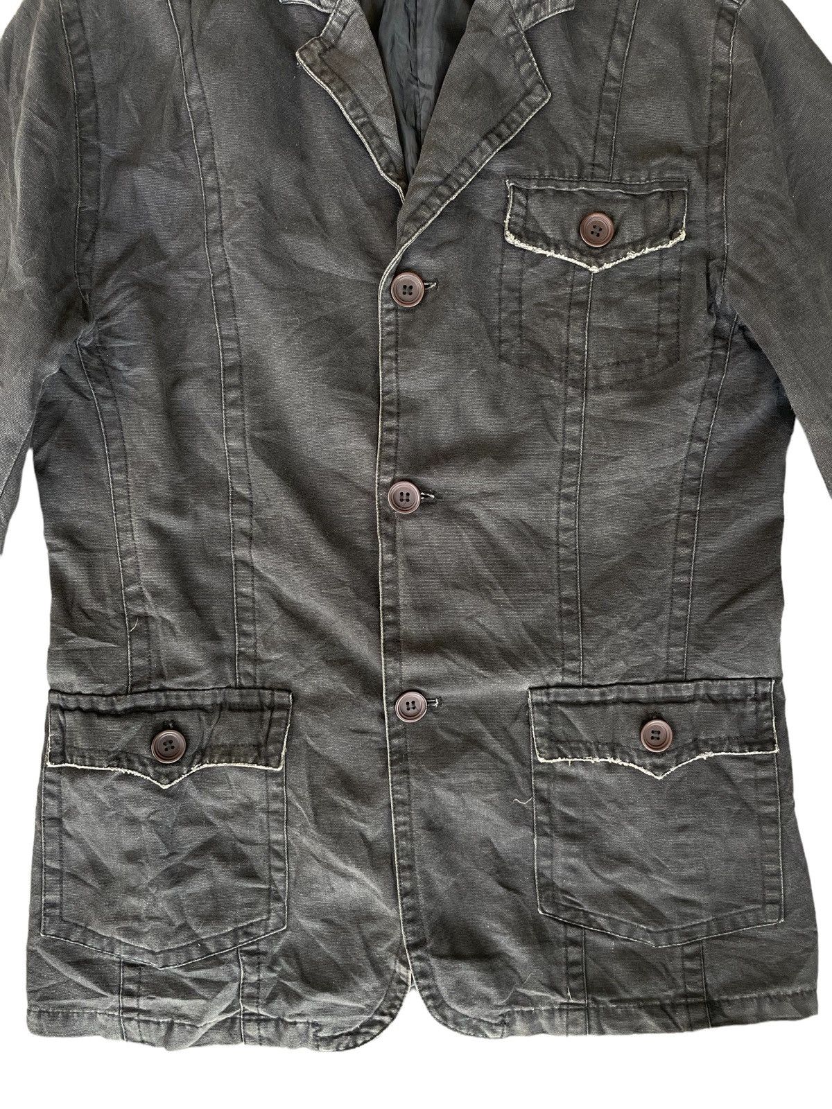 Japanese Brand Japanese Brand Grunge Style Grey Washed Frayed Chore Jacket Size US M / EU 48-50 / 2 - 4 Thumbnail