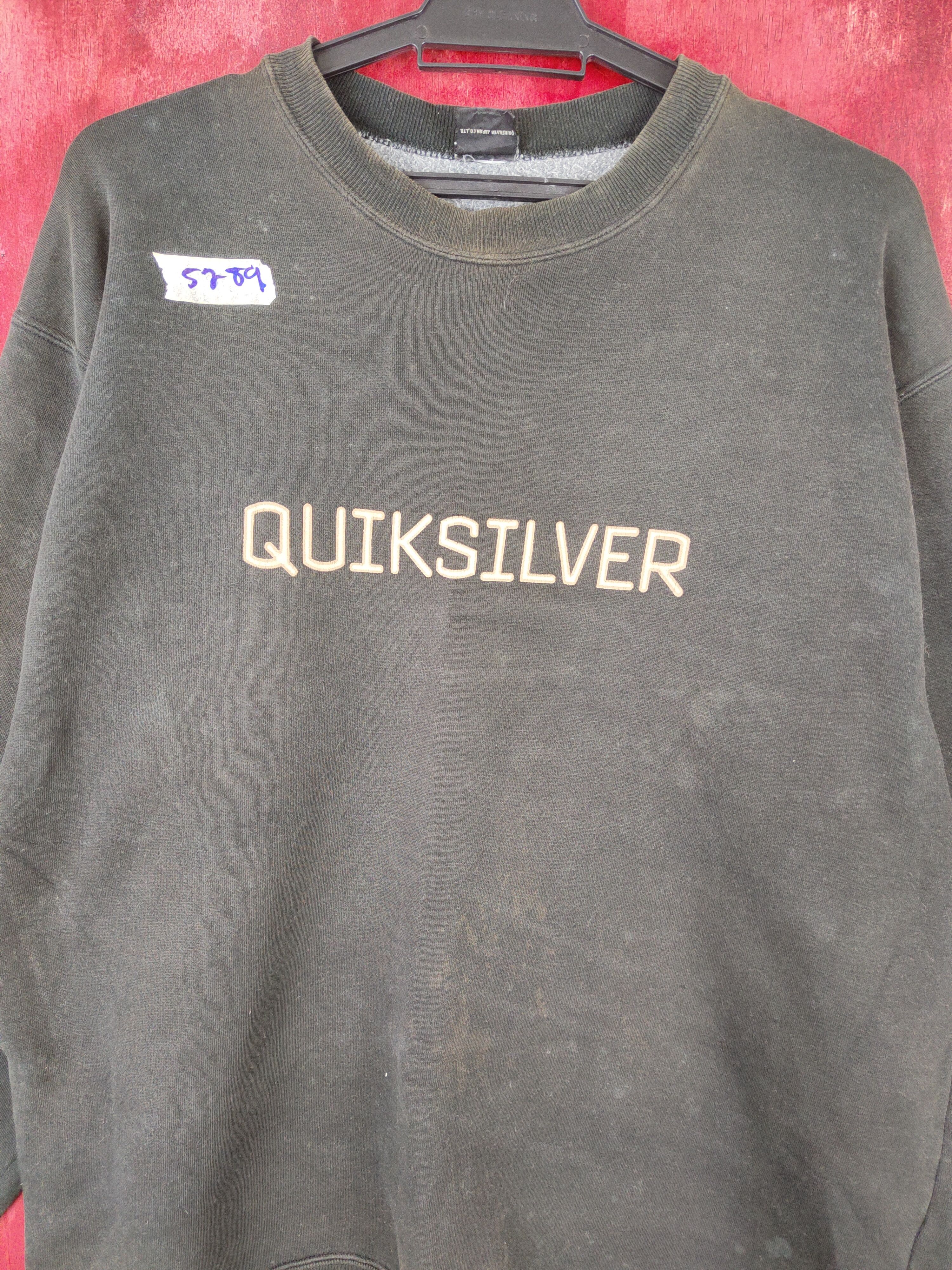 Quicksilver Quicksilver faded Black vintage Sweatshirt #5289 Size US M / EU 48-50 / 2 - 2 Thumbnail