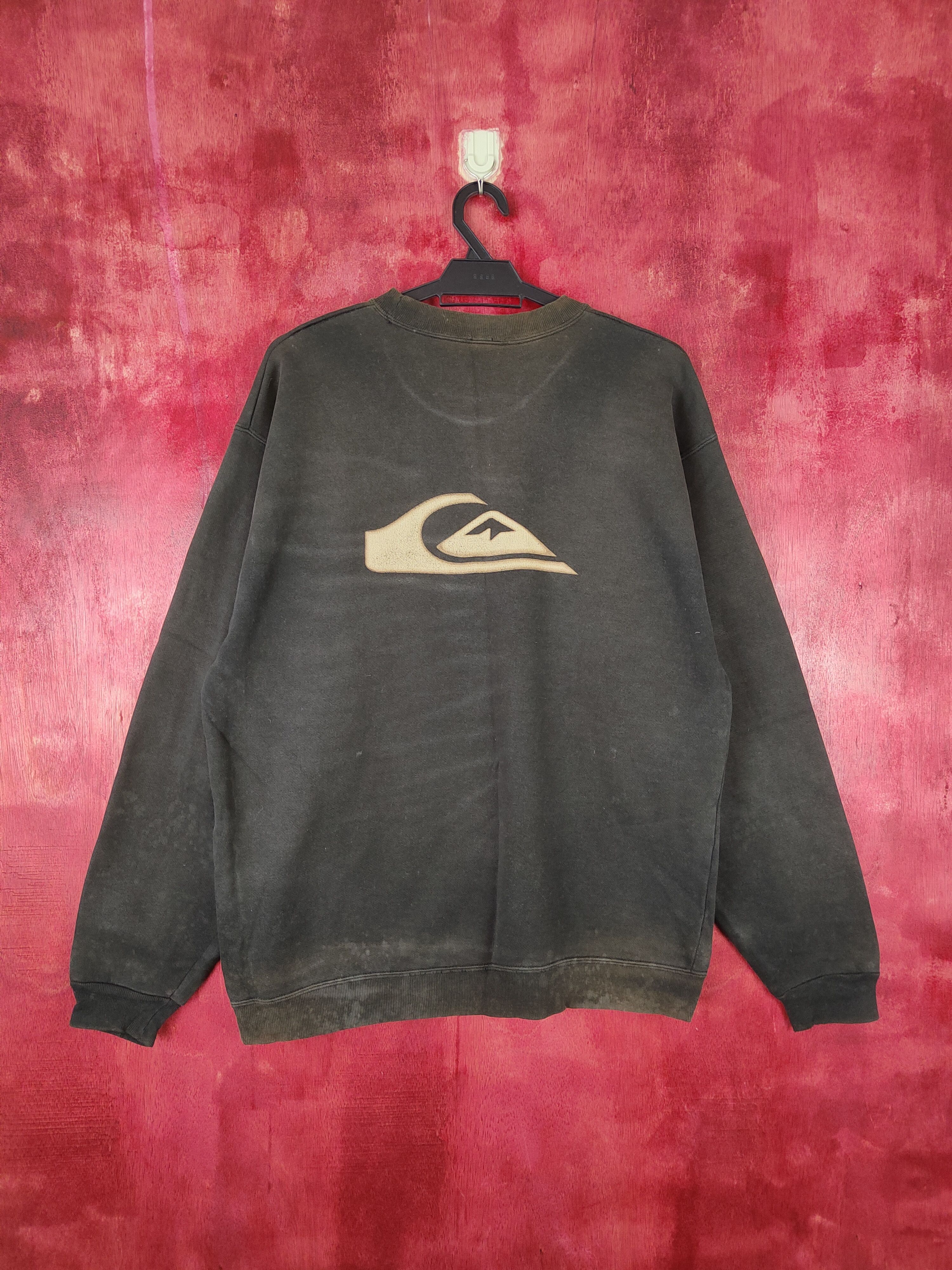 Quicksilver Quicksilver faded Black vintage Sweatshirt #5289 Size US M / EU 48-50 / 2 - 5 Thumbnail
