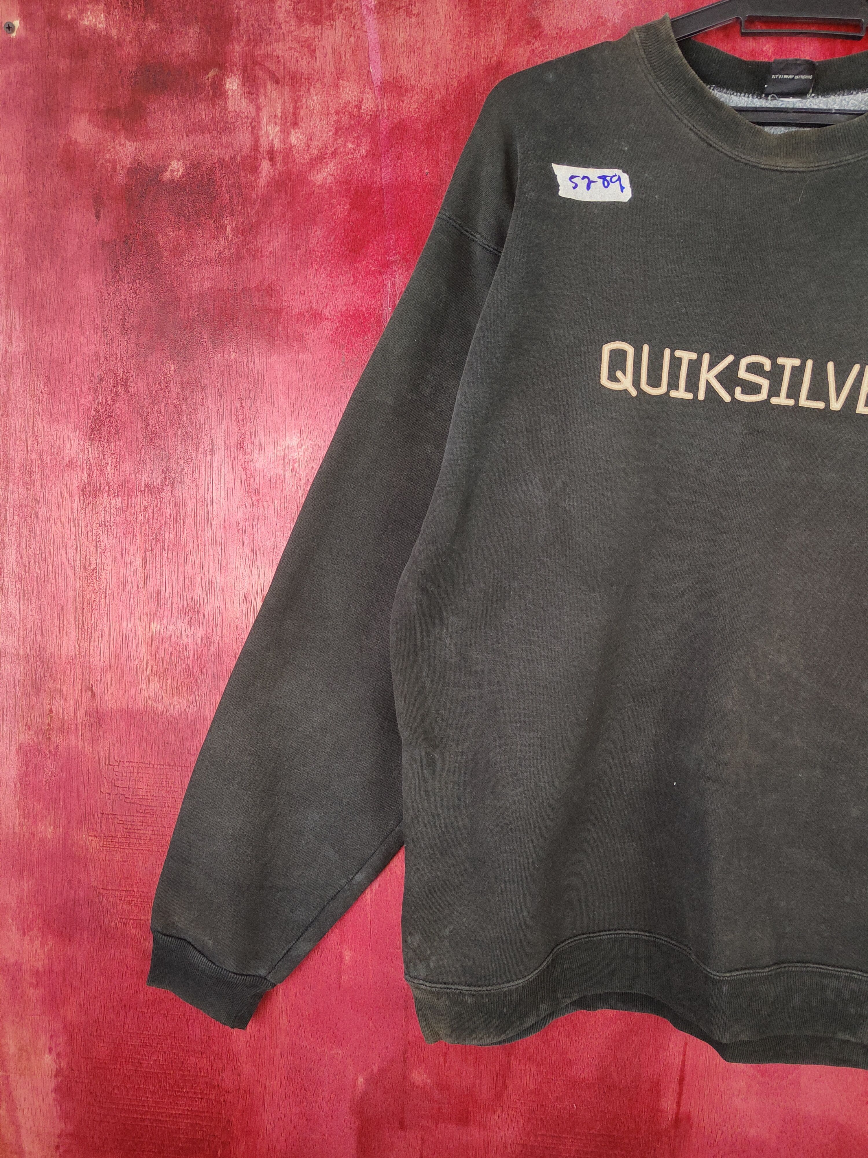 Quicksilver Quicksilver faded Black vintage Sweatshirt #5289 Size US M / EU 48-50 / 2 - 3 Thumbnail