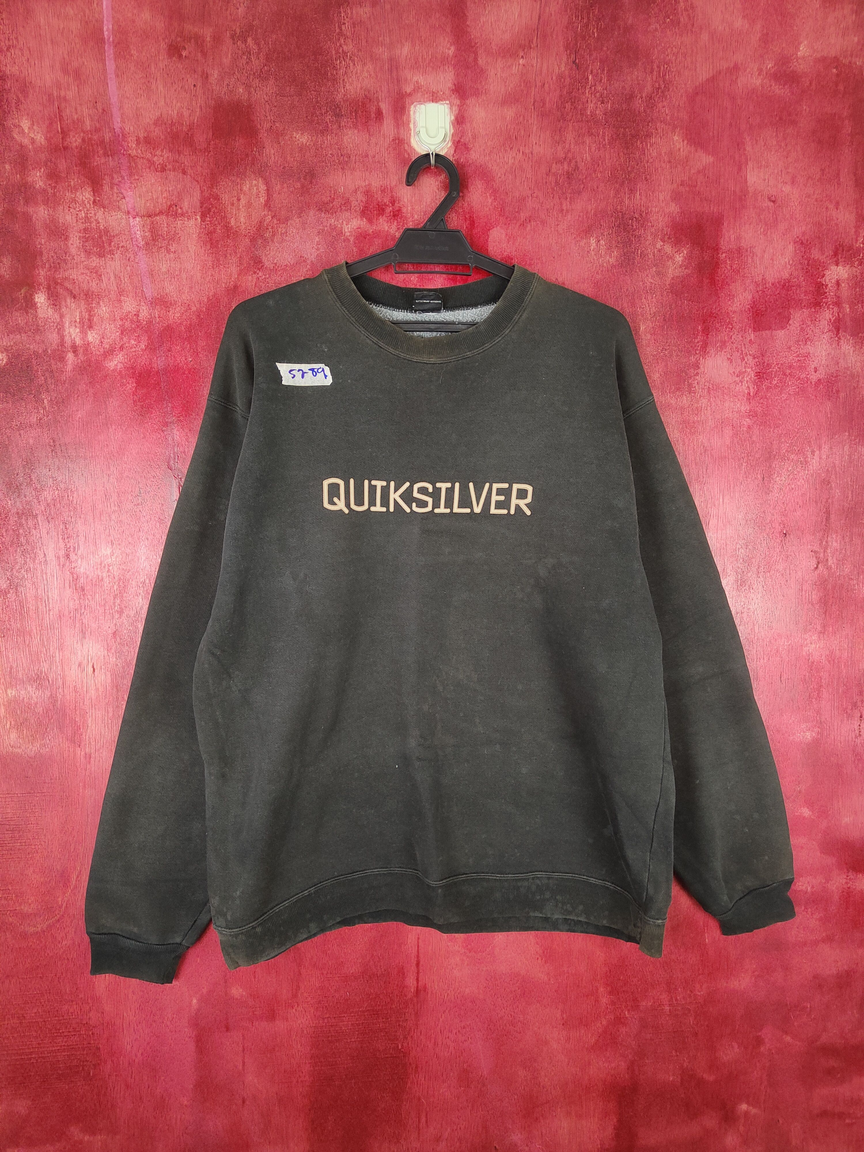 Quicksilver Quicksilver faded Black vintage Sweatshirt #5289 Size US M / EU 48-50 / 2 - 1 Thumbnail