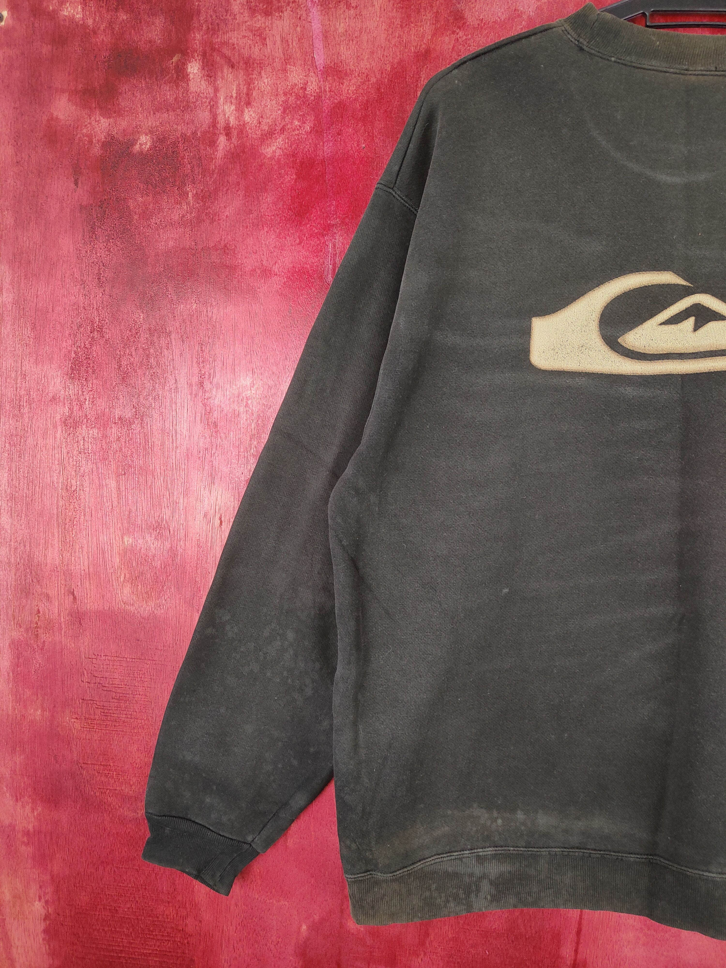 Quicksilver Quicksilver faded Black vintage Sweatshirt #5289 Size US M / EU 48-50 / 2 - 7 Thumbnail