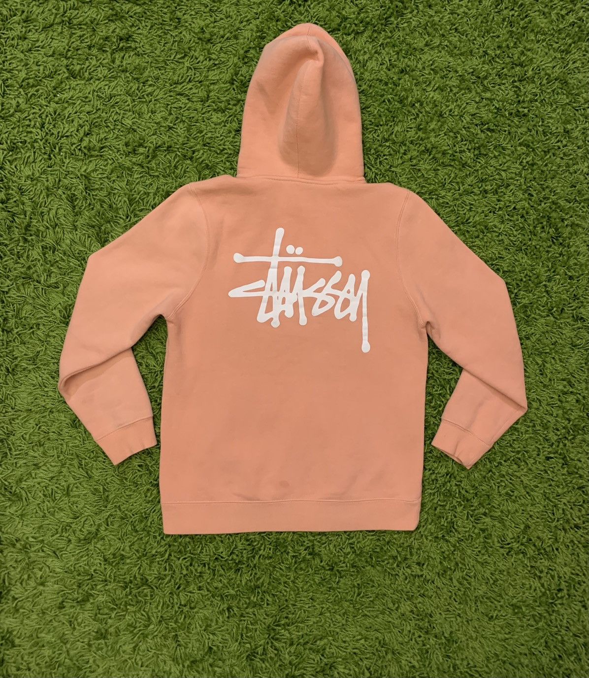 Vintage 🔥Stussy Basic Hoodie Salmon Pink Small Y2K Vintage Skate Size US S / EU 44-46 / 1 - 1 Preview