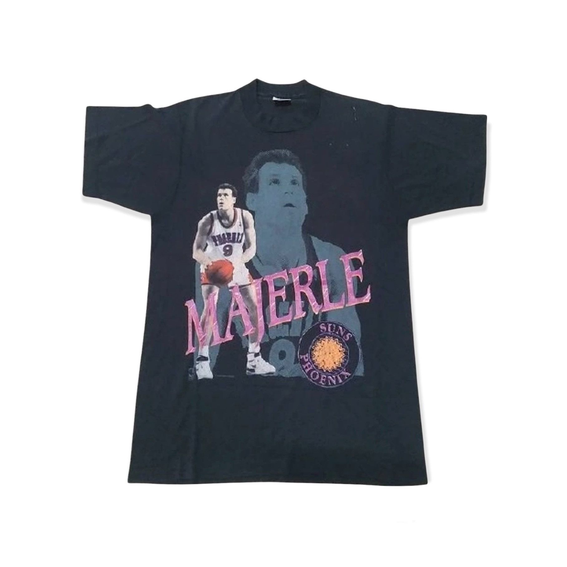 image of Vintage Dan Majerle Phoenix Sun Nba Tees in Black, Men's (Size Medium)