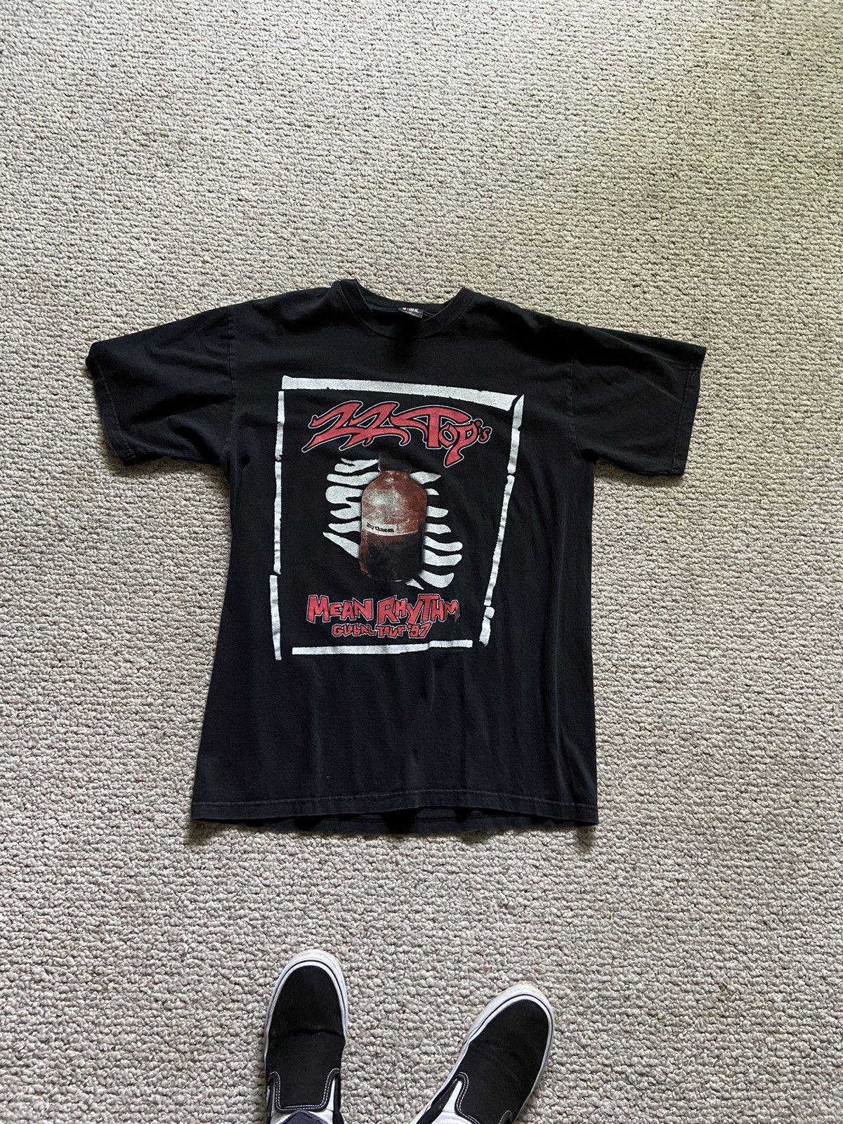 Giant × Vintage Vintage ZZ Top Mean Rhythm 1997 T Shirt Size US XL / EU 56 / 4 - 1 Thumbnail