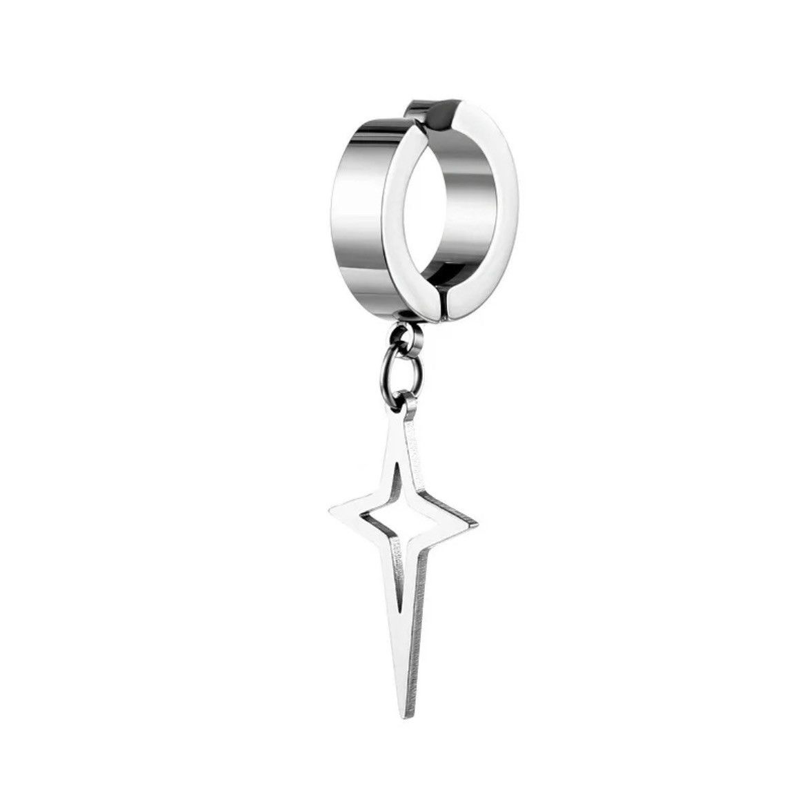 Jewelry × Vintage Silver Star Geometry Earrings Size ONE SIZE - 1 Thumbnail