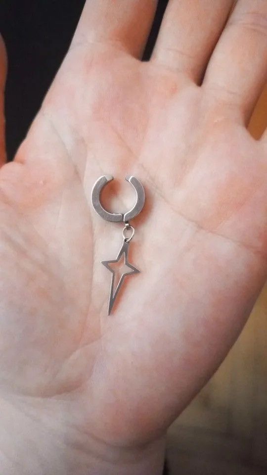 Jewelry × Vintage Silver Star Geometry Earrings Size ONE SIZE - 2 Thumbnail
