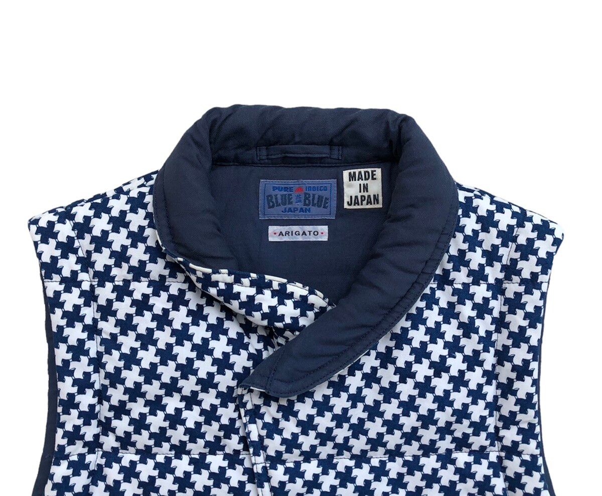 Japanese Brand Blue Blue Japan Pure Indigo Shawl Collar Puffer Vest Jacket Size S / US 4 / IT 40 - 5 Thumbnail