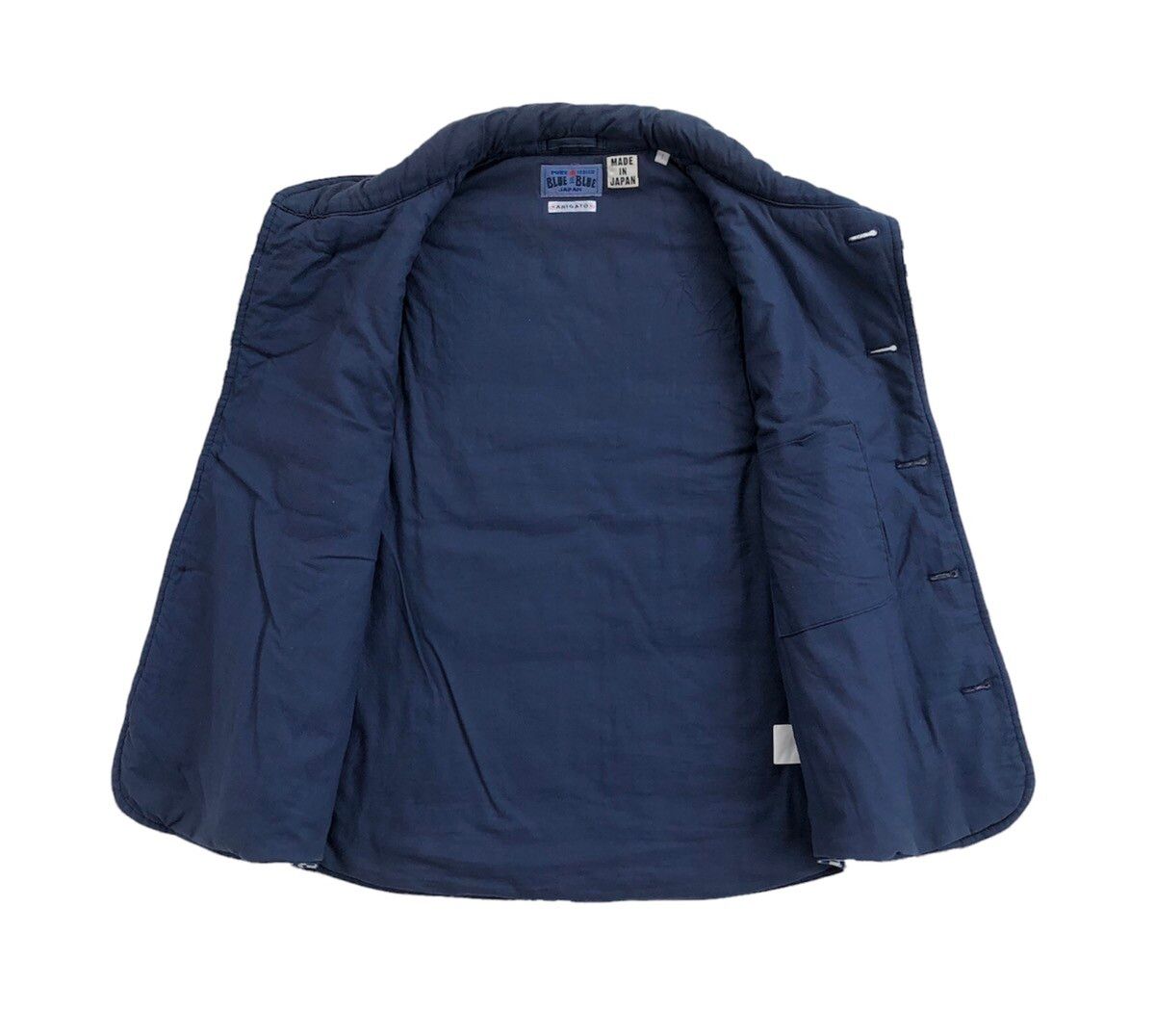 Japanese Brand Blue Blue Japan Pure Indigo Shawl Collar Puffer Vest Jacket Size S / US 4 / IT 40 - 8 Thumbnail