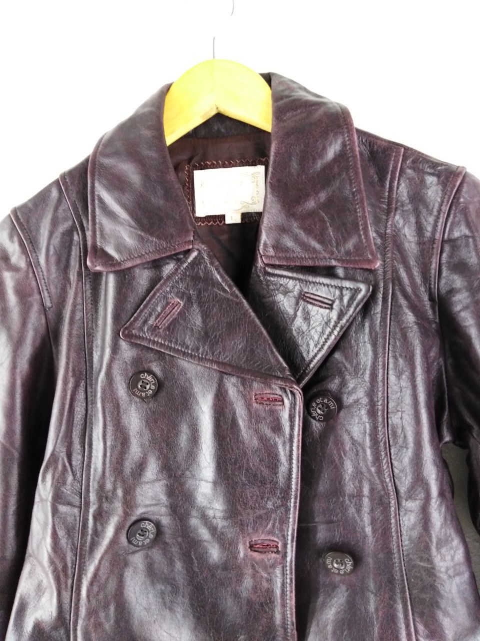 Designer CHERIE ET AMI LEATHER JACKET FITS S Size US L / EU 52-54 / 3 - 6 Thumbnail