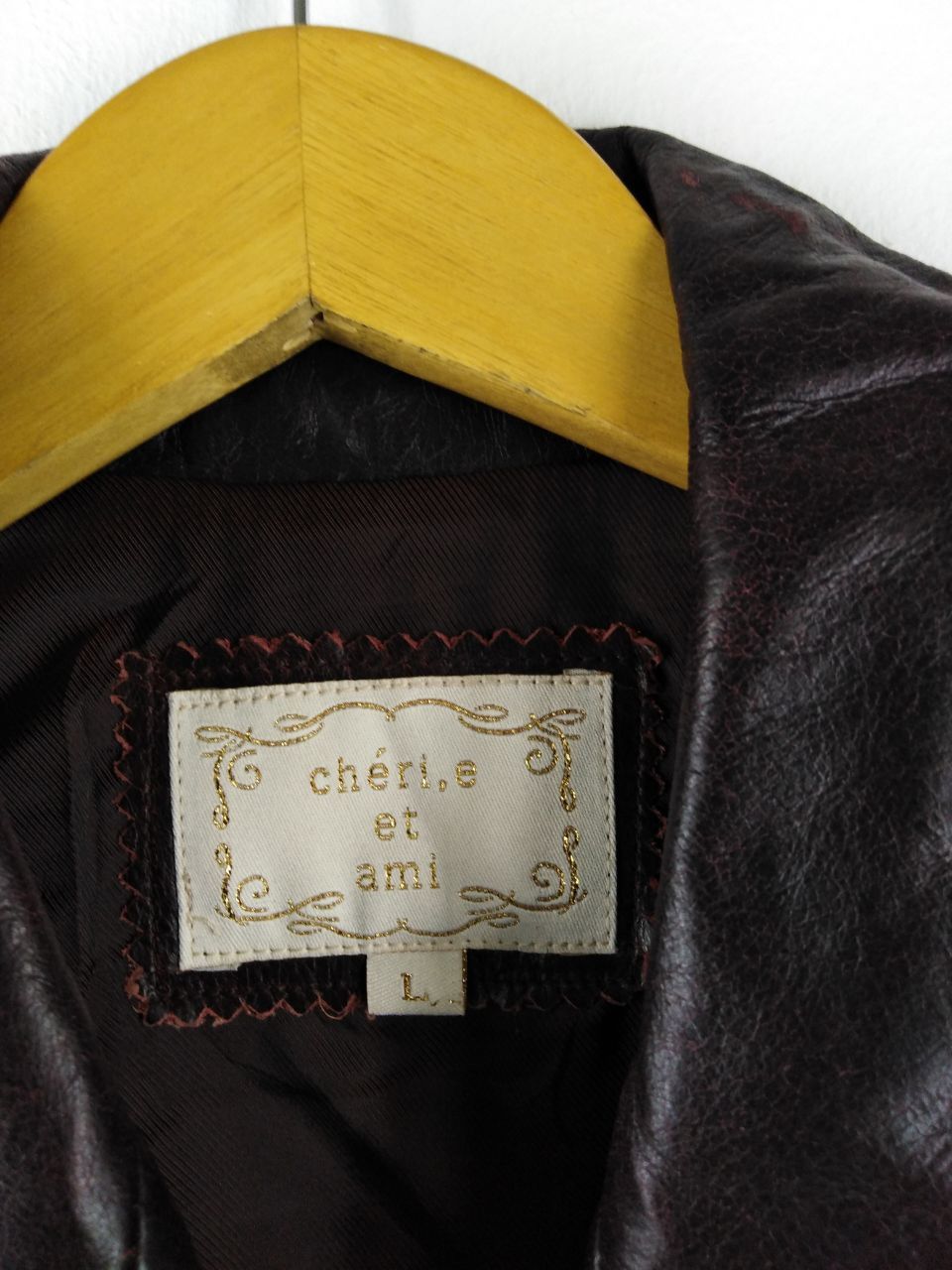 Designer CHERIE ET AMI LEATHER JACKET FITS S Size US L / EU 52-54 / 3 - 3 Thumbnail