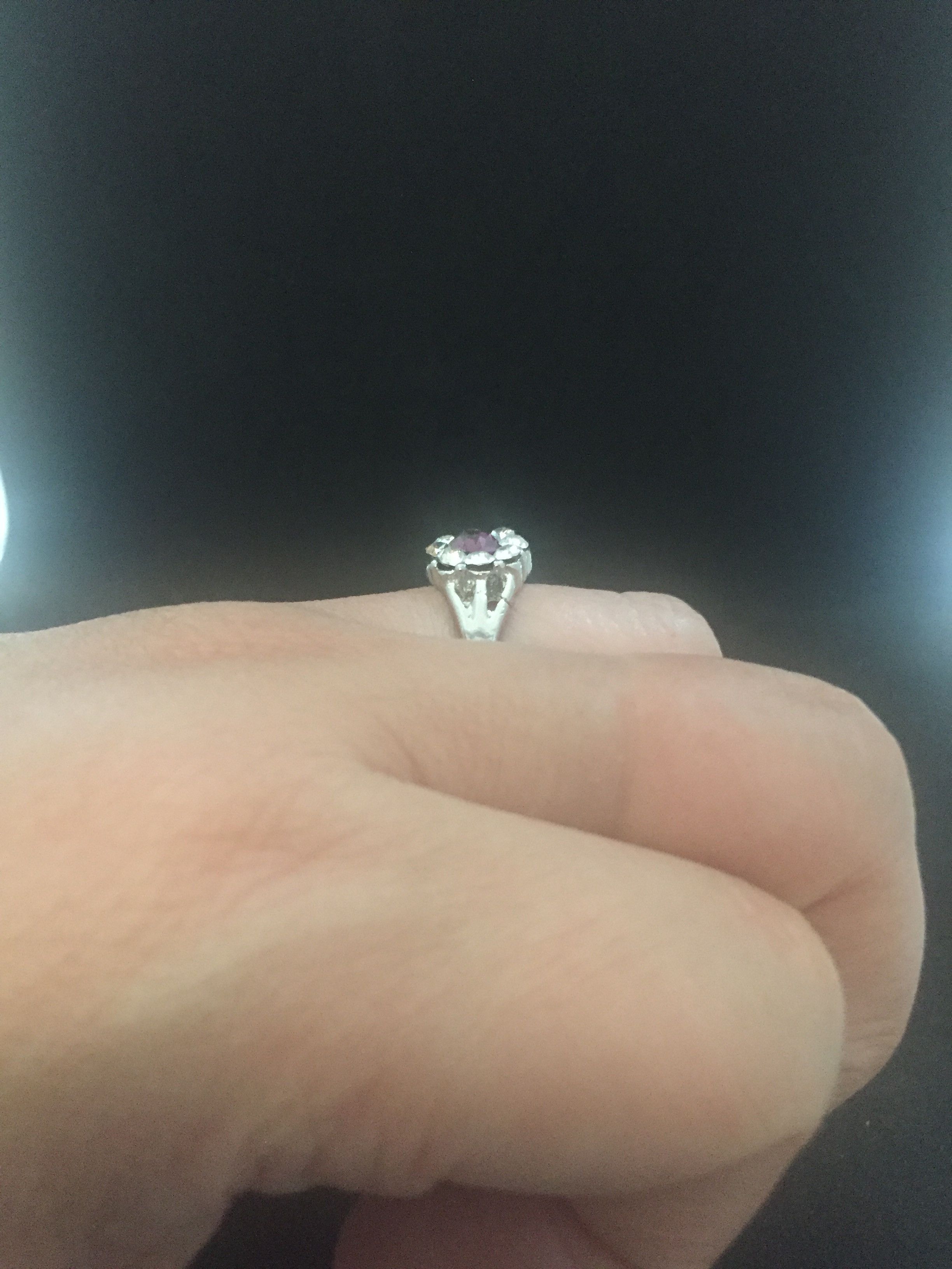 Jewelry Purple Cz Tibetan silver ring - Size 7 Size ONE SIZE - 4 Thumbnail