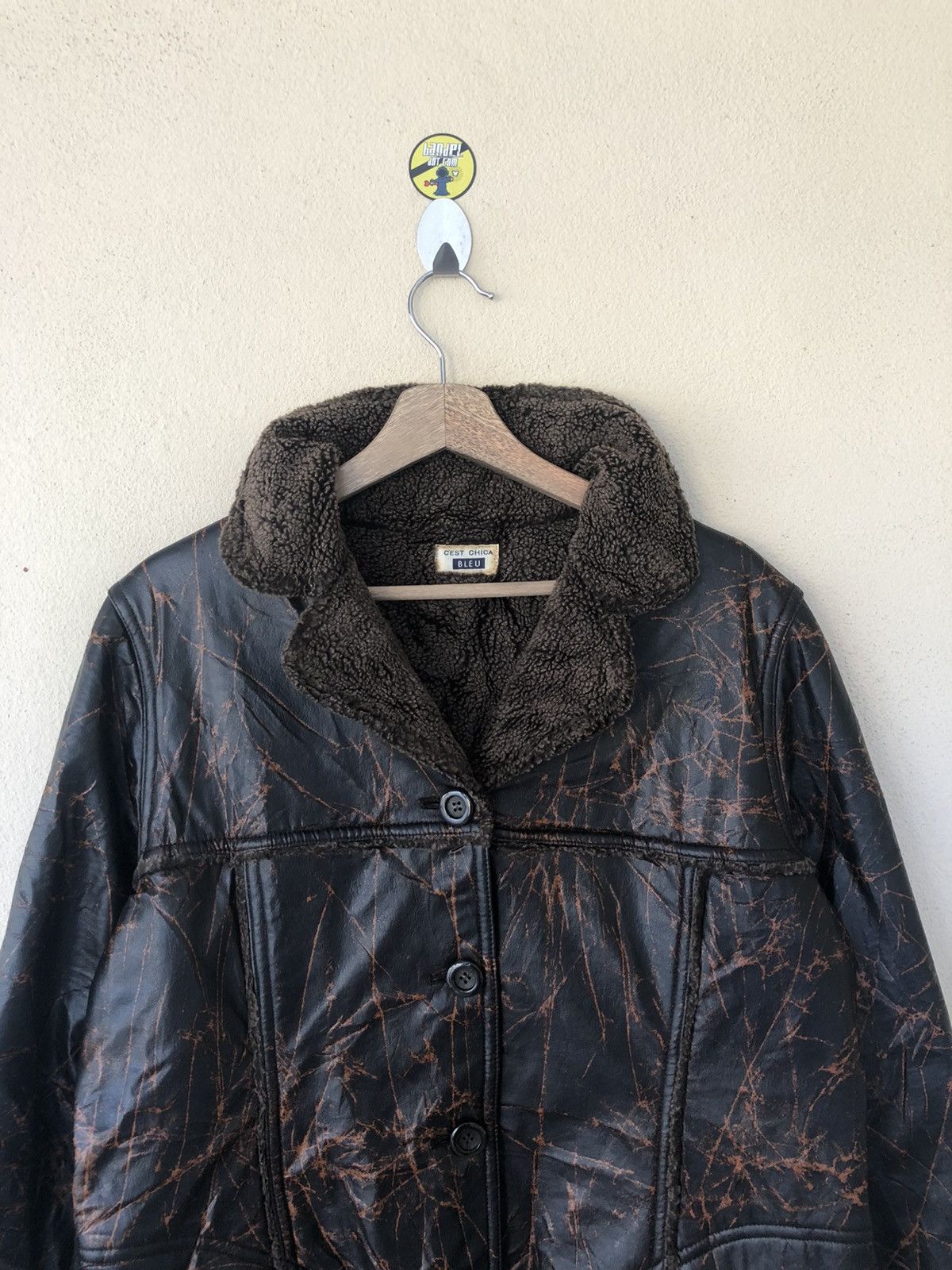 Japanese Brand Cest Chica Bleu Avant Garde Leather Jacket Size US M / EU 48-50 / 2 - 2 Thumbnail